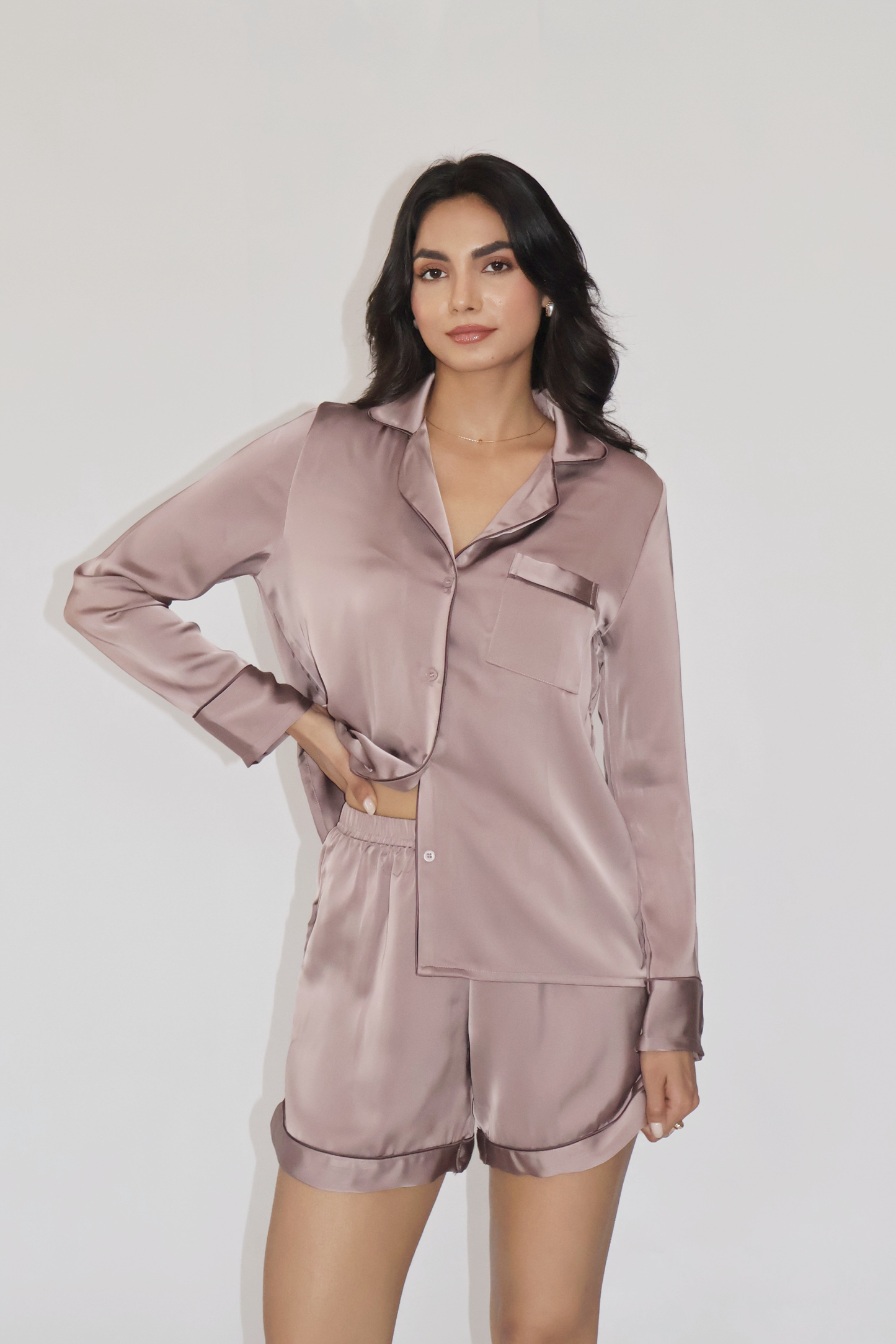LATTE SILK PJ SET - (Coco)