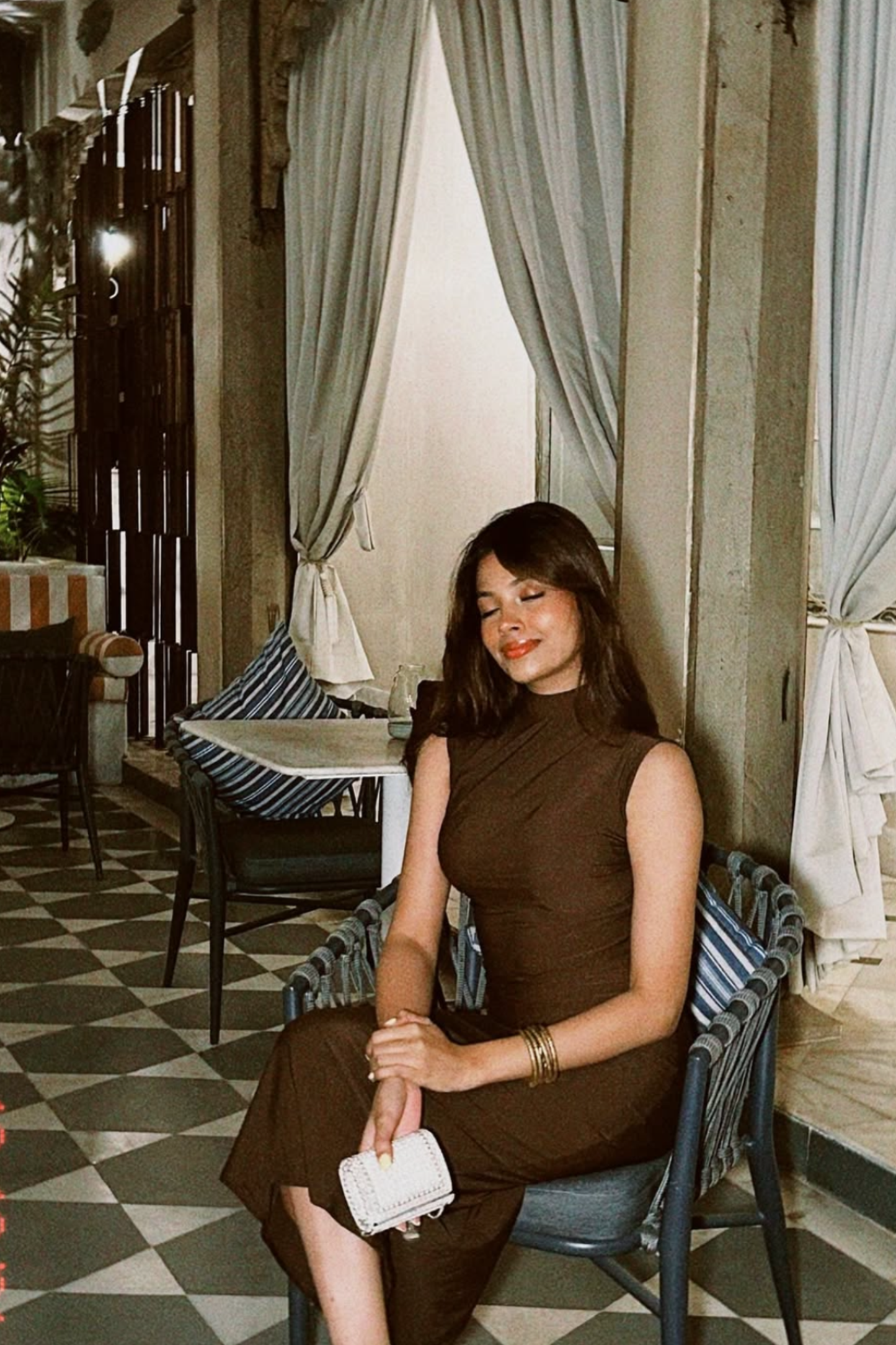 Arpita in Brown Collared Yoke Dress - Zephyr Dress (Coco)