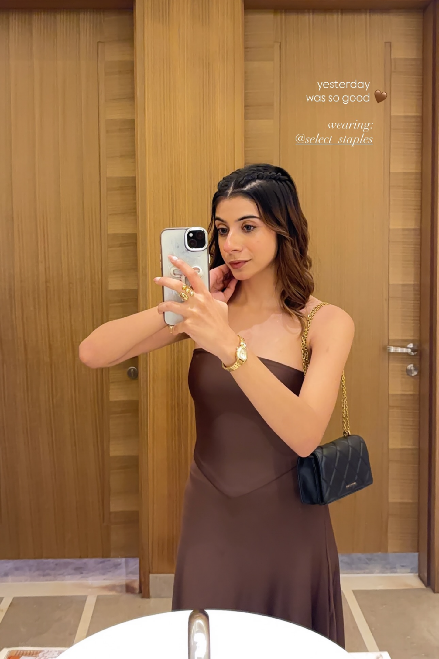 Sheena in Brown Flare Tube Dress - Flow Dress (Coco)