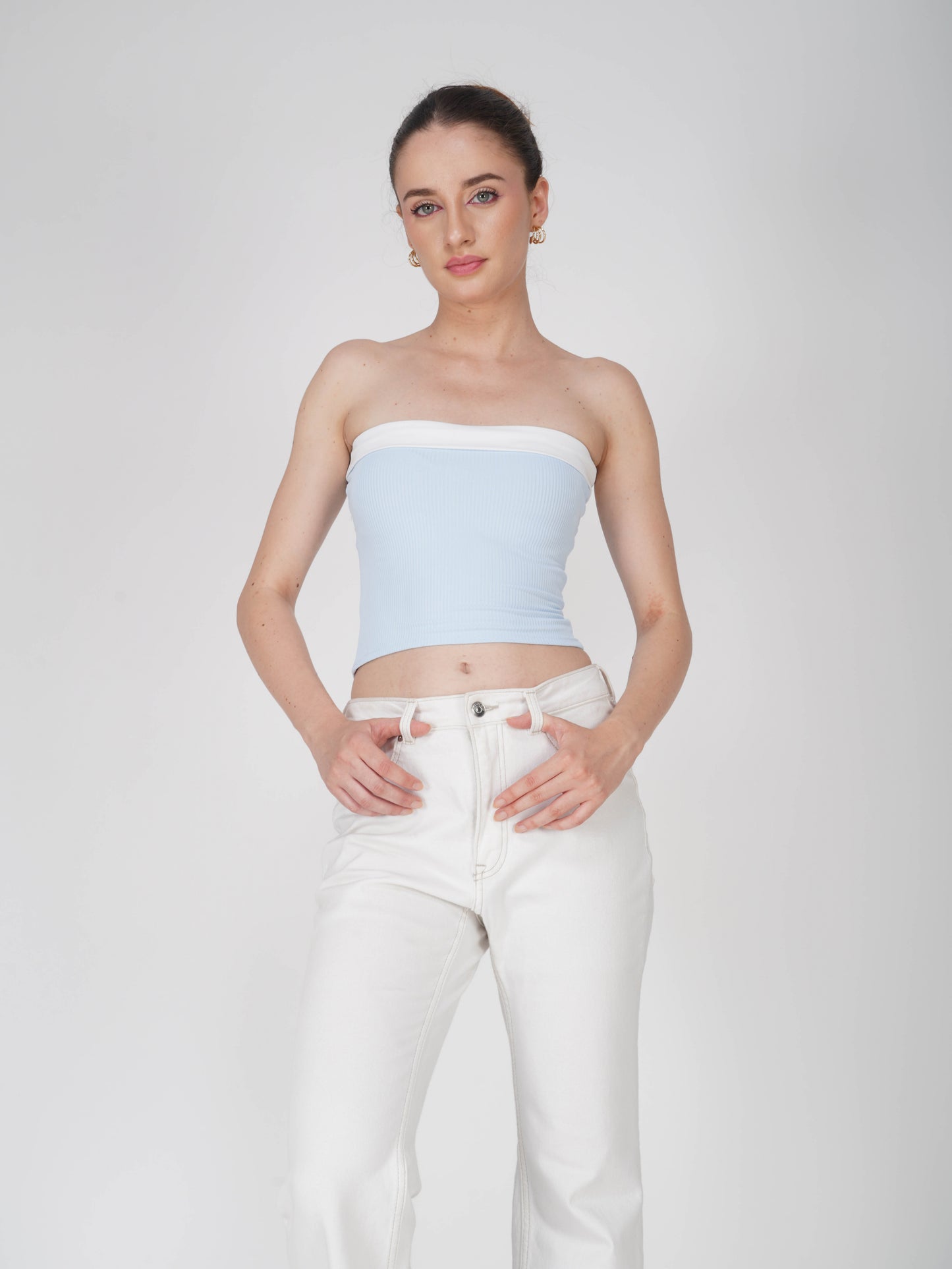 Blue Overlap Tube Top - Oasis Top (Sky)