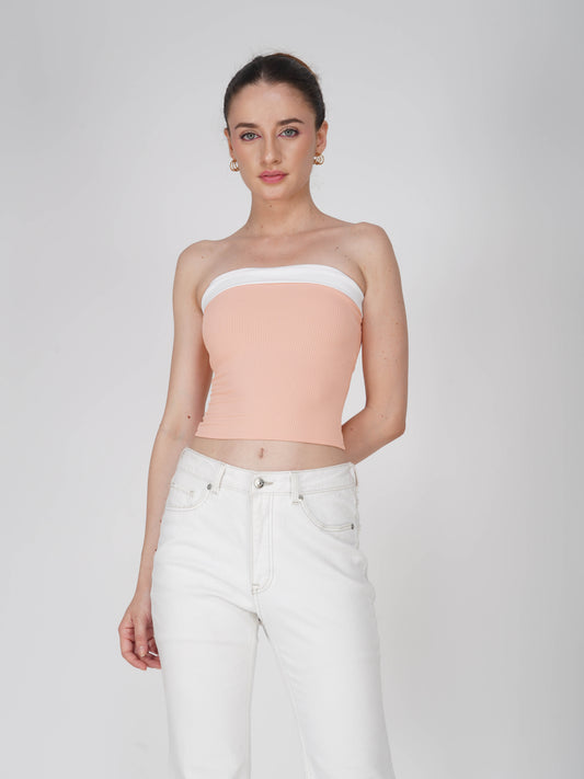 Peach OverlapTube Top - Oasis Top (Peach)