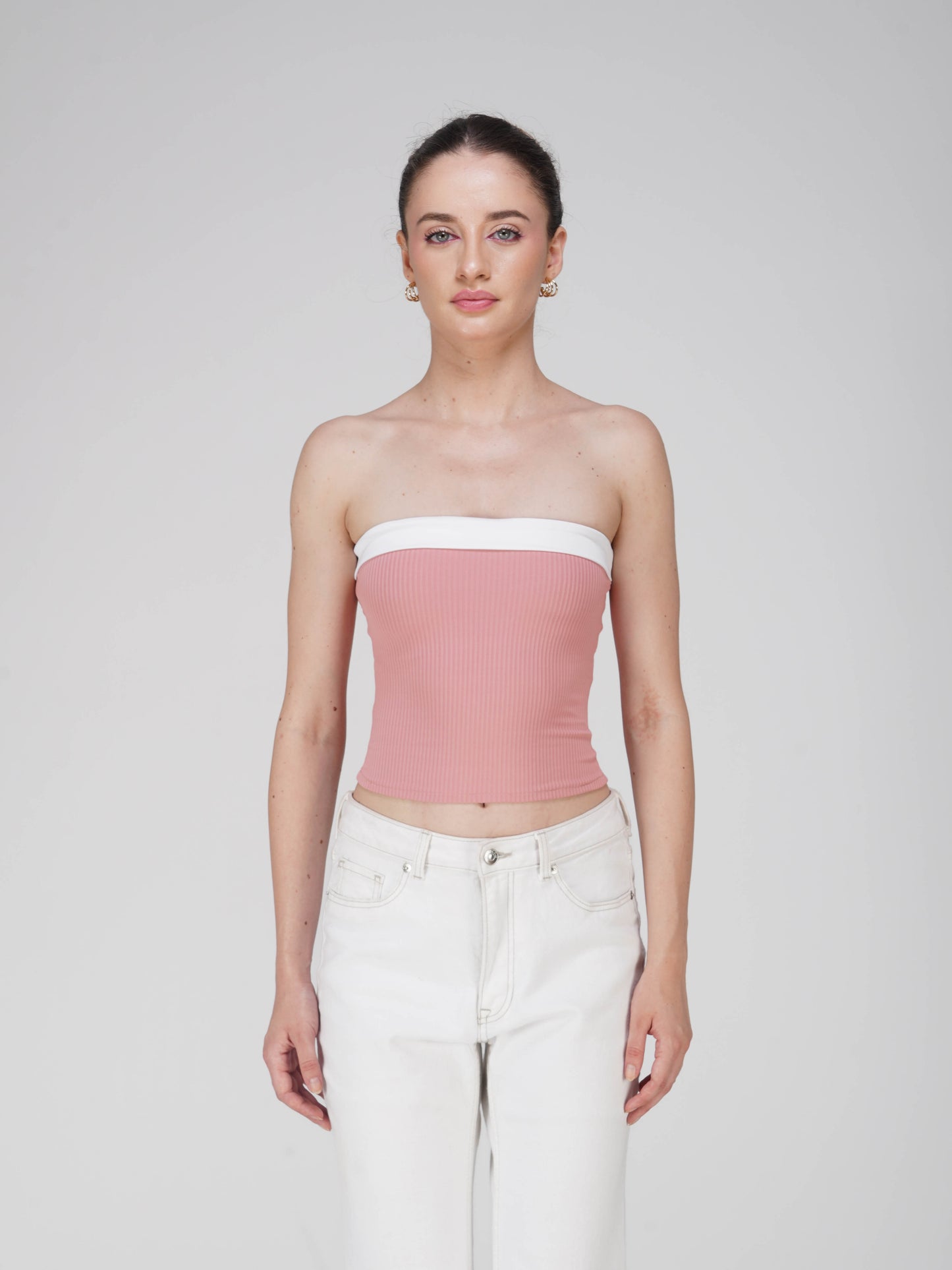 Pink  OverlapTube Top - Oasis Top (Flamingo)