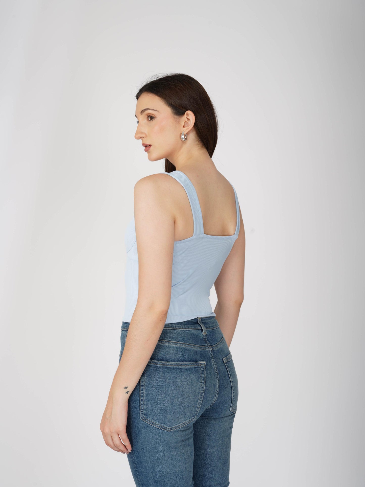 Blue Undercup Crop Top - Nova Top (Sky)