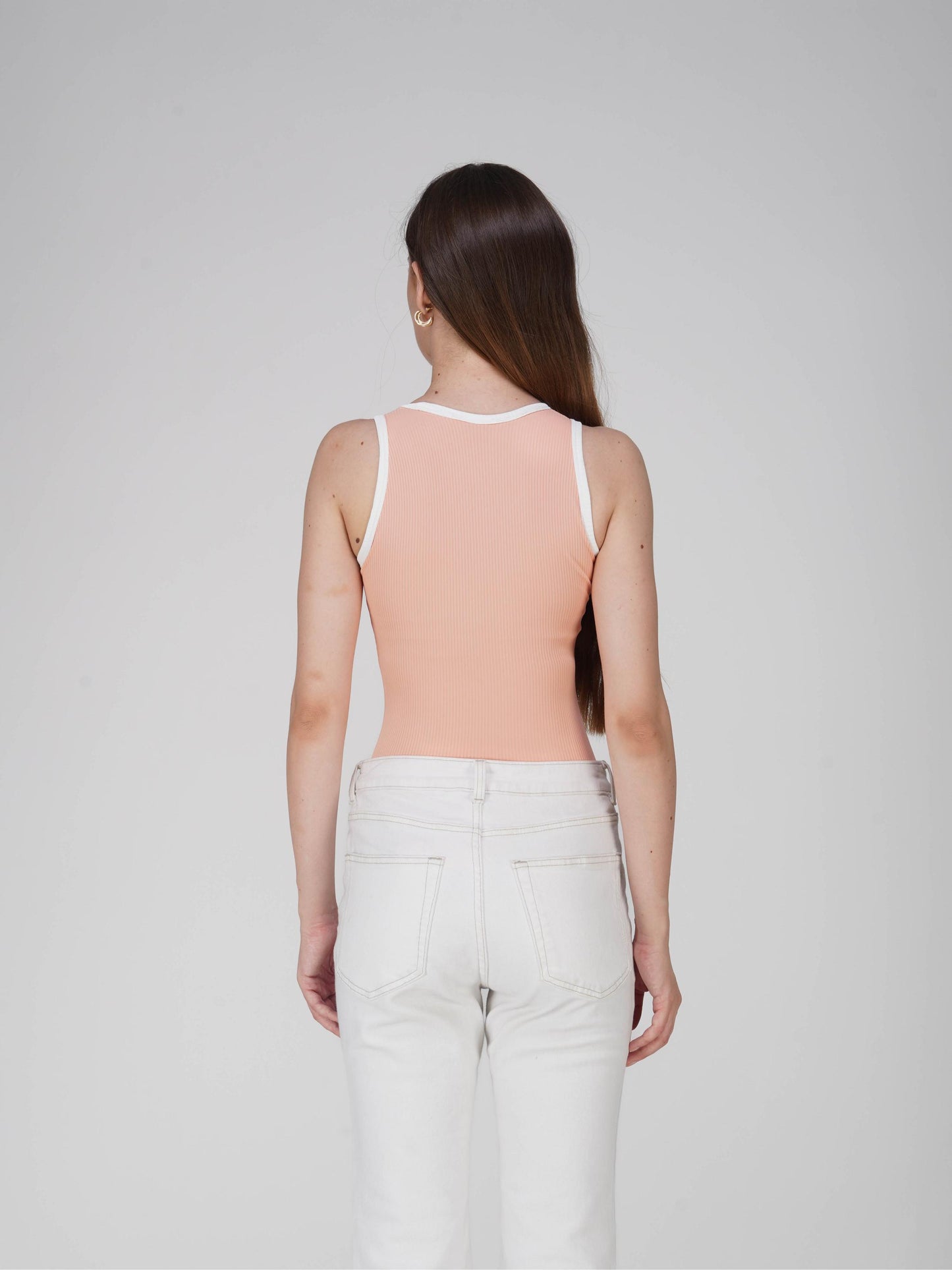 Peach Racer Bodysuit - Aura Bodysuit (Peach)