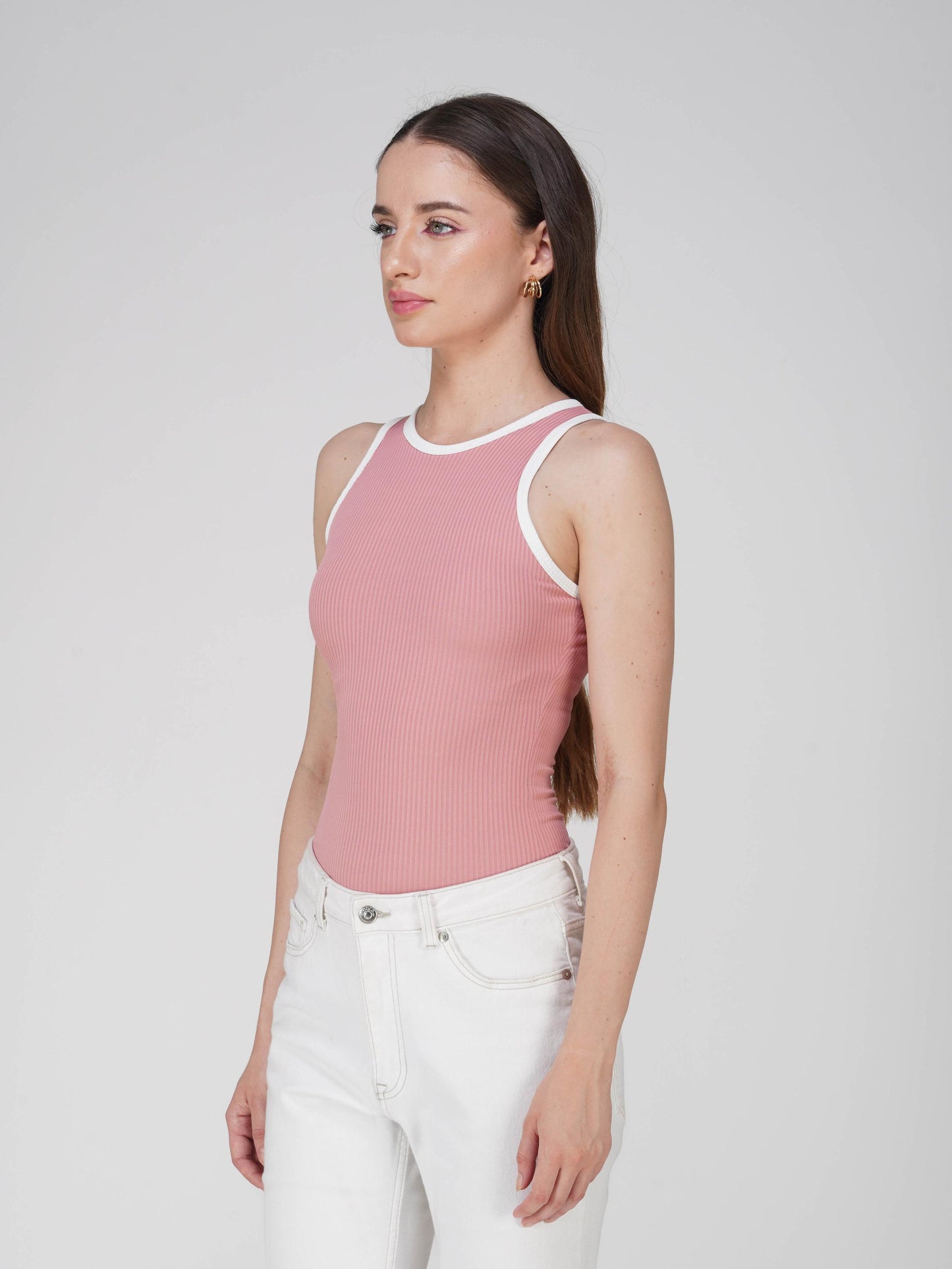 Pink Racer Bodysuit - Aura Bodysuit (Flamingo)