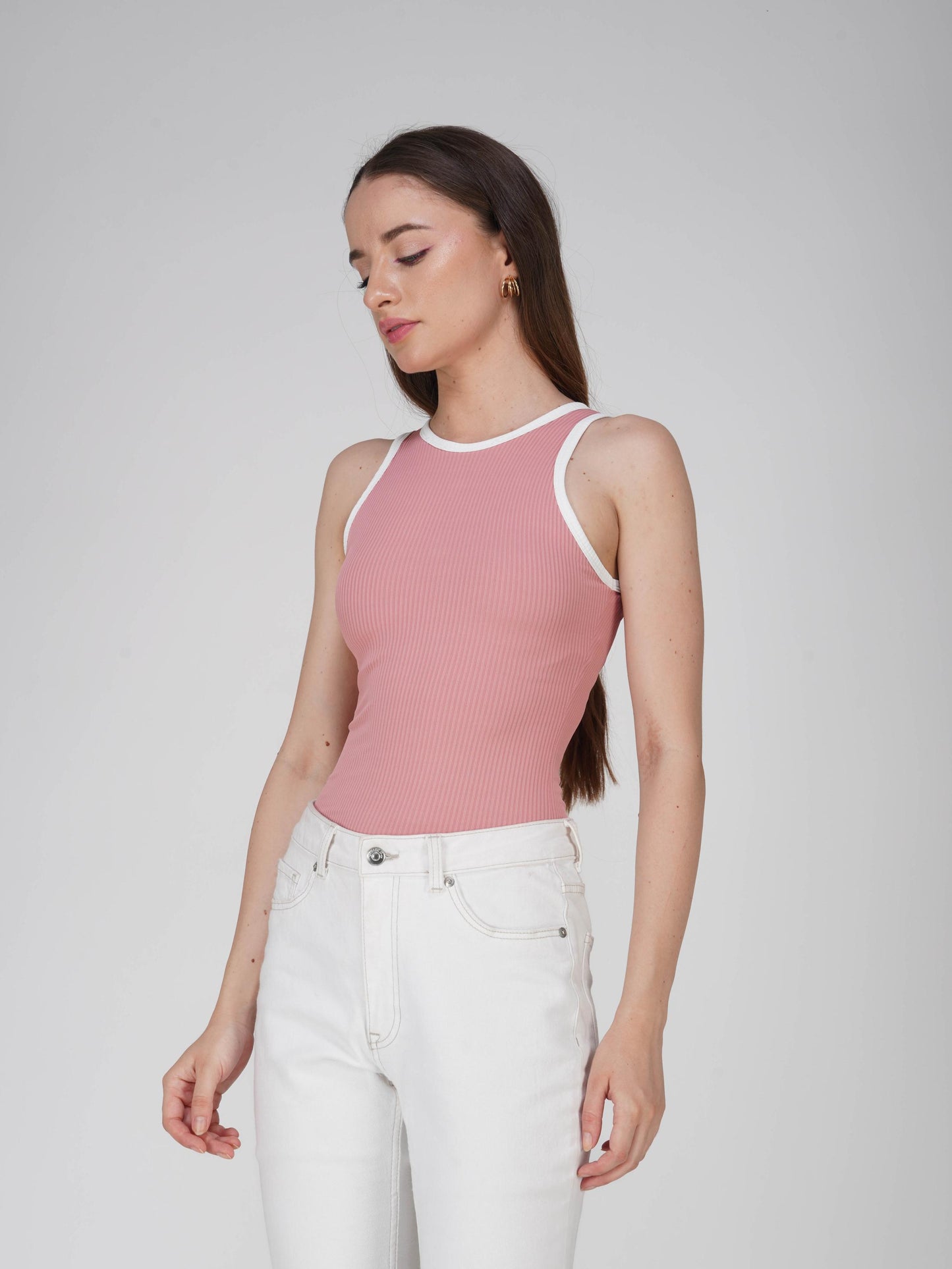 Pink Racer Bodysuit - Aura Bodysuit (Flamingo)