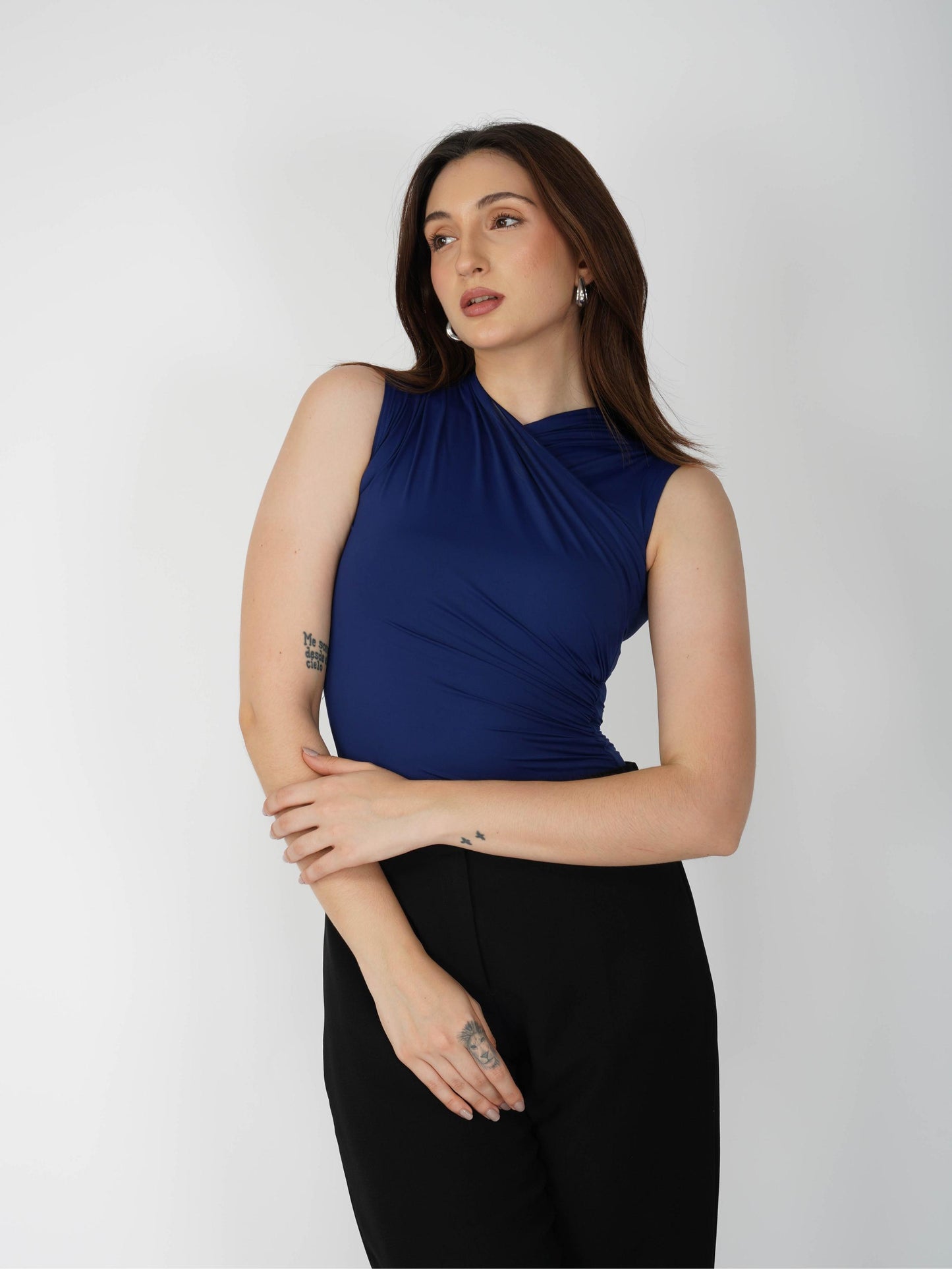 Shivani in glint bodysuit navy