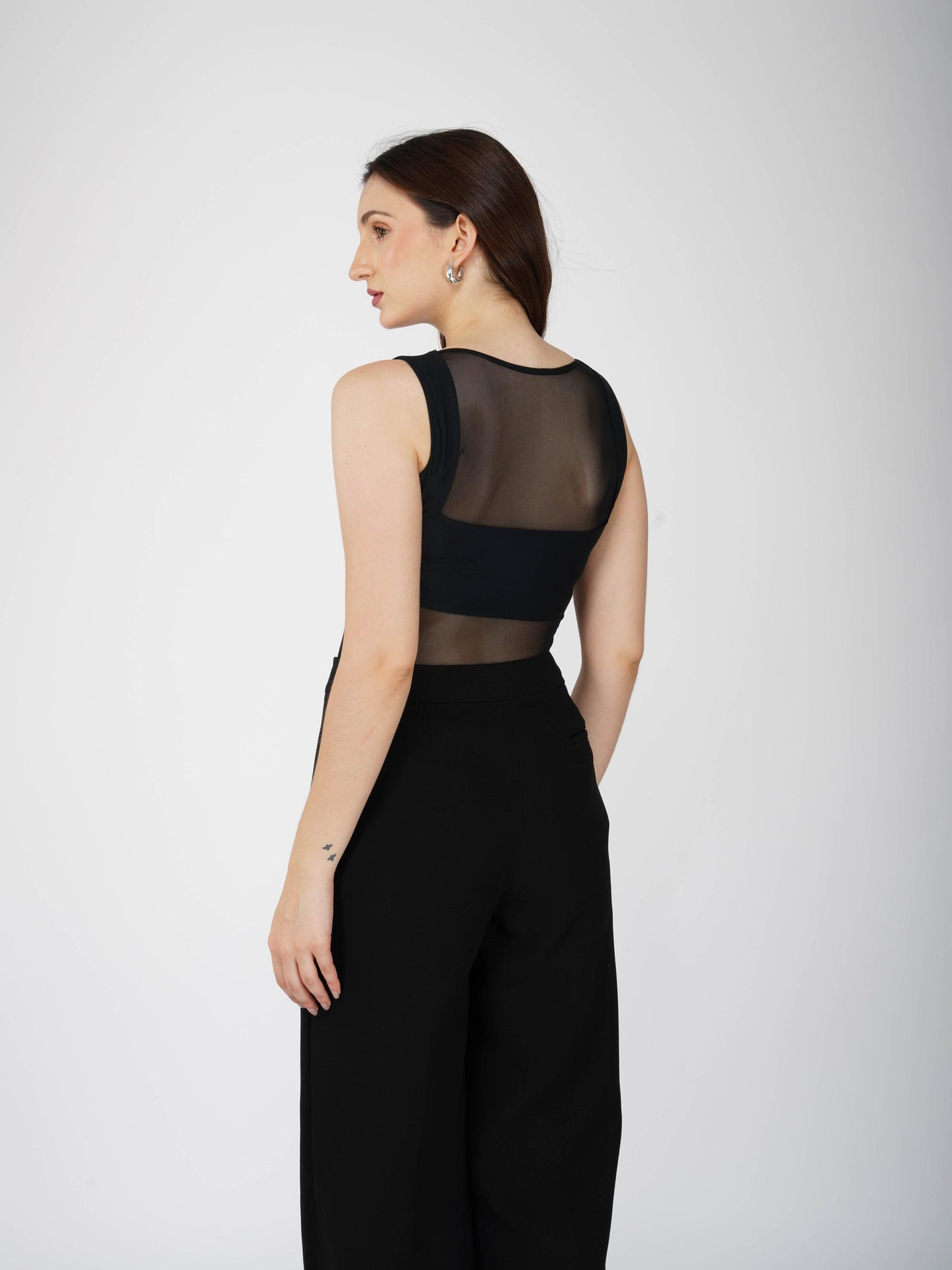 Black Mesh Bodysuit - Clear Bodysuit (Onyx)