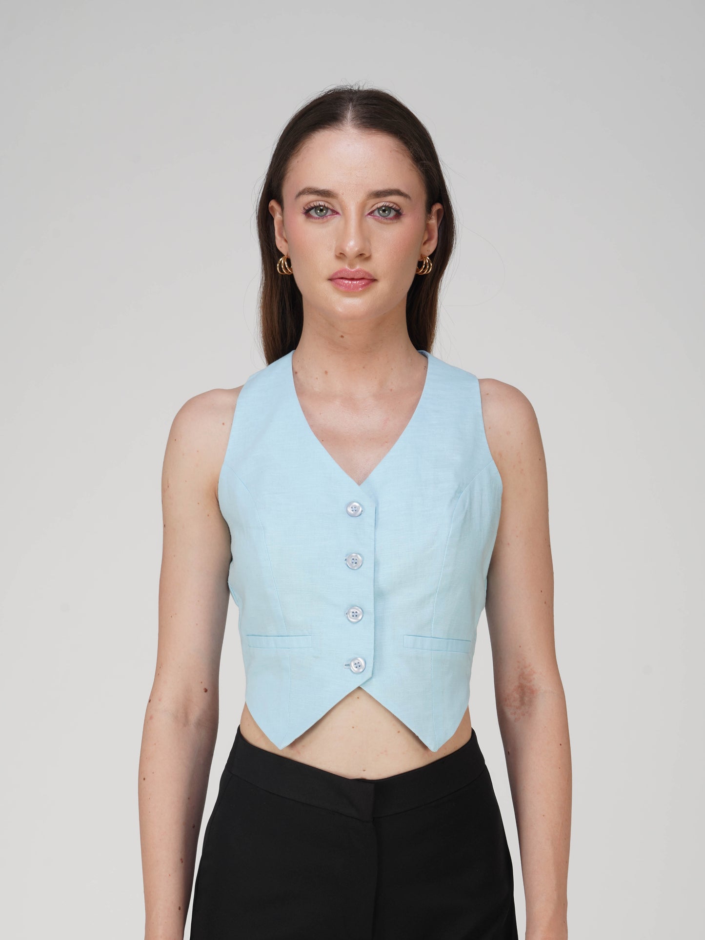 Blue Tailored Waistcoat - Frost Waistcoat (Sky)