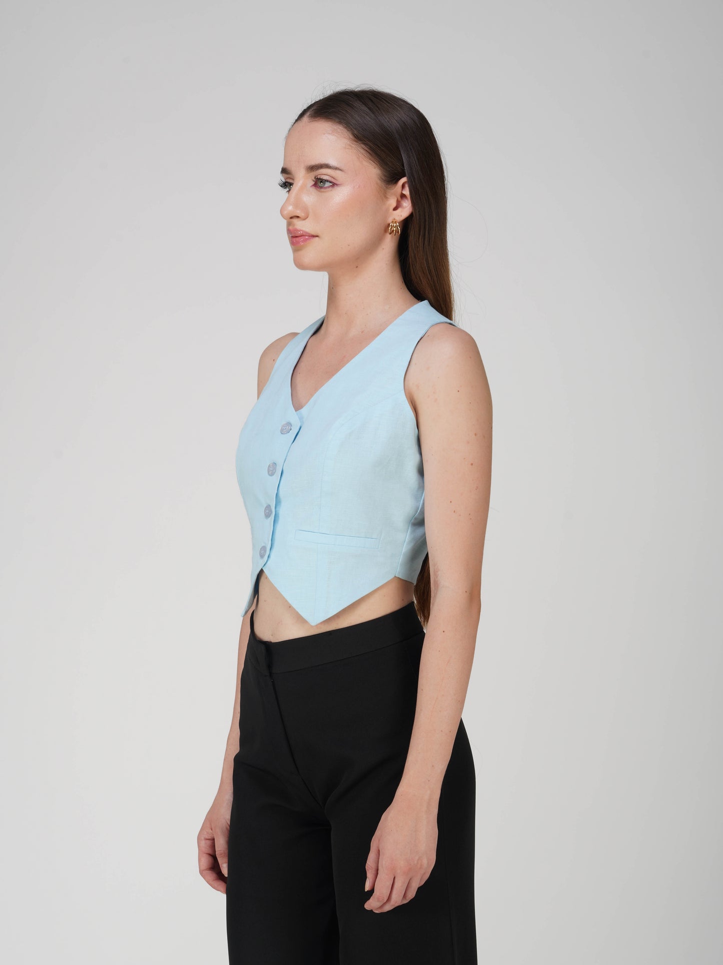 Blue Tailored Waistcoat - Frost Waistcoat (Sky)