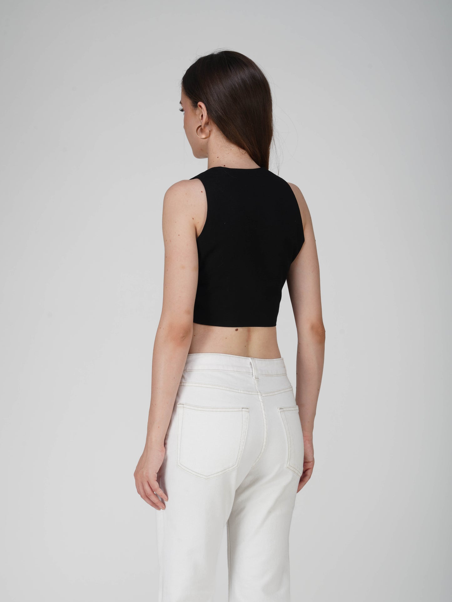 Black Tailored Waistcoat - Frost Waistcoat (Onyx)