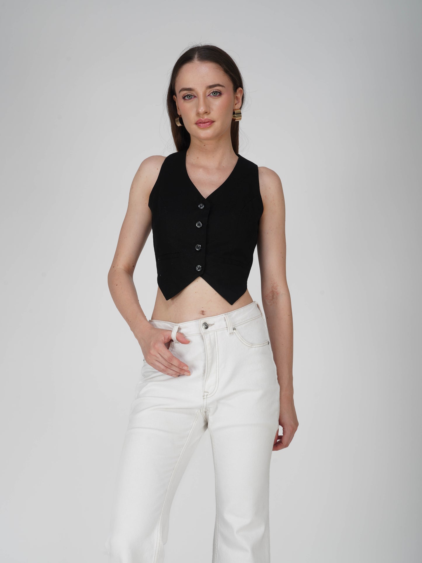 Black Tailored Waistcoat - Frost Waistcoat (Onyx)