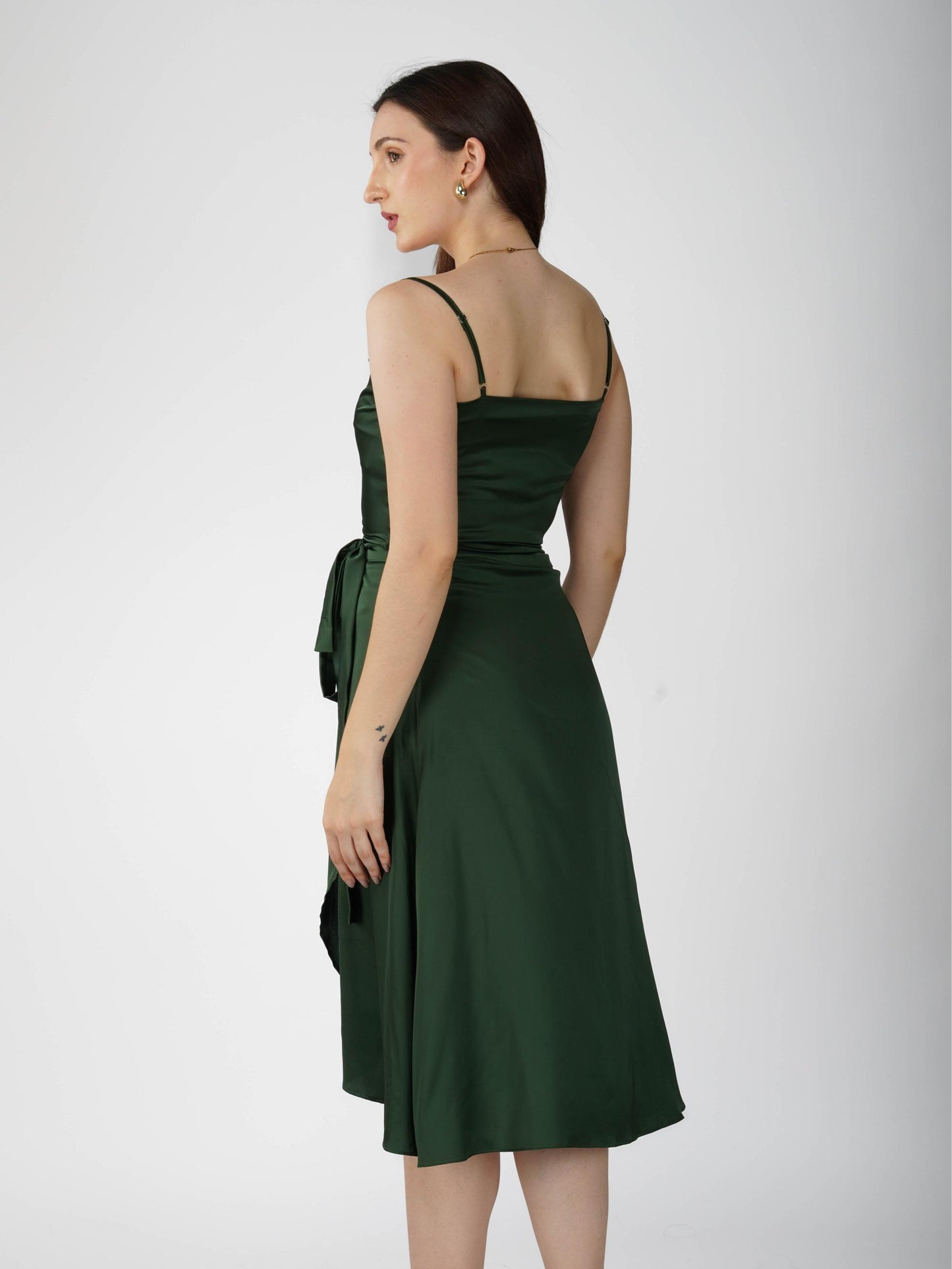Green Cowl Neck Top + skirt Set - Lush Set (Jade)