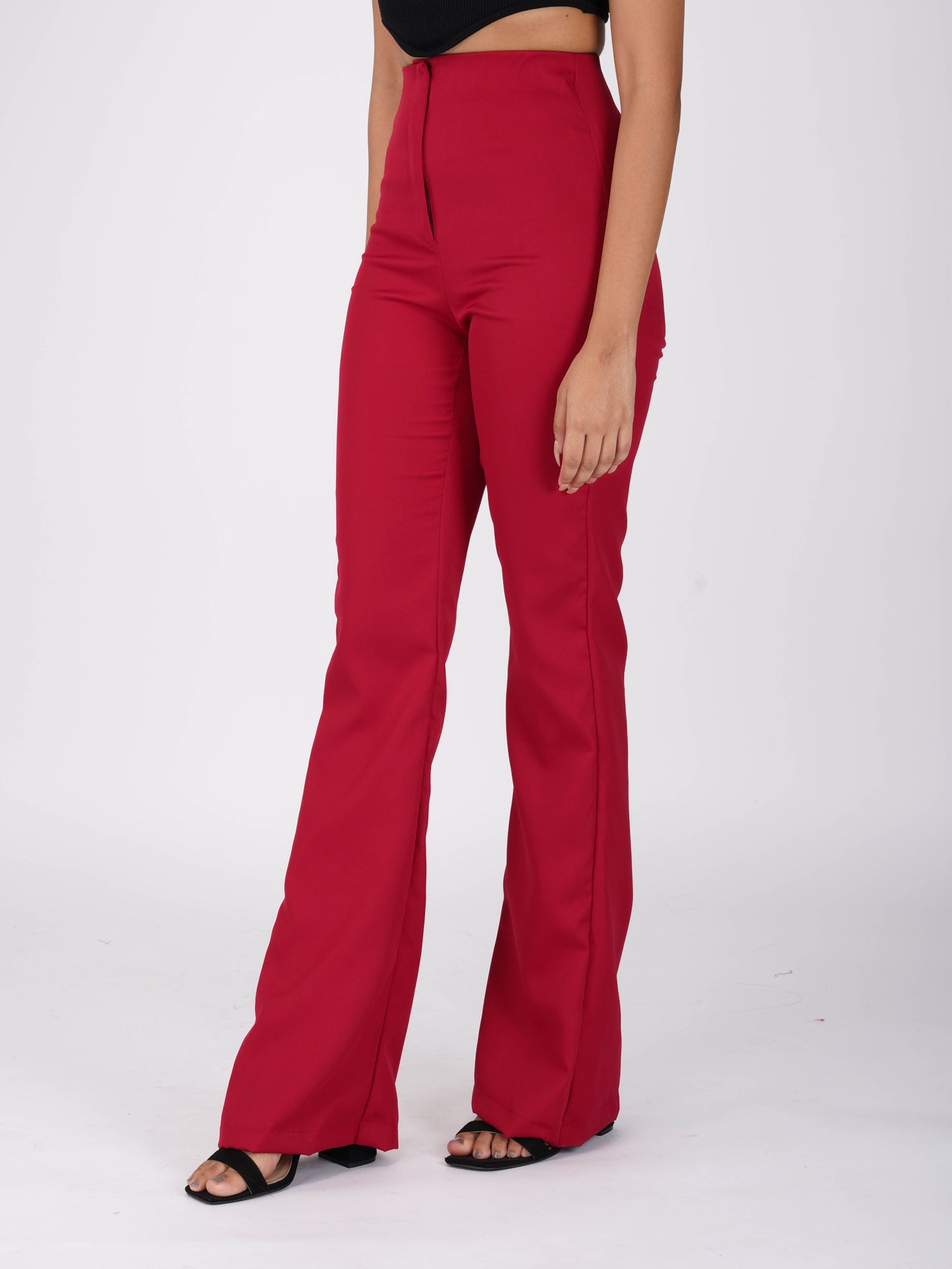Red Flare Pants - Moss Pants (Cherry)