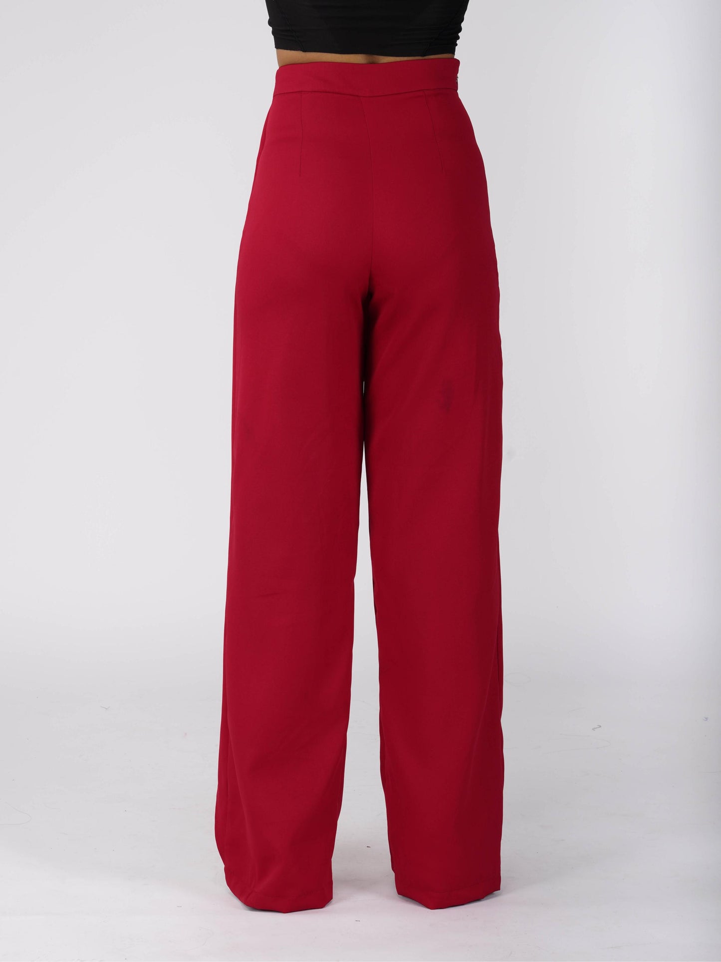 Red Overlap Pants - Wave Pants (Cherry)