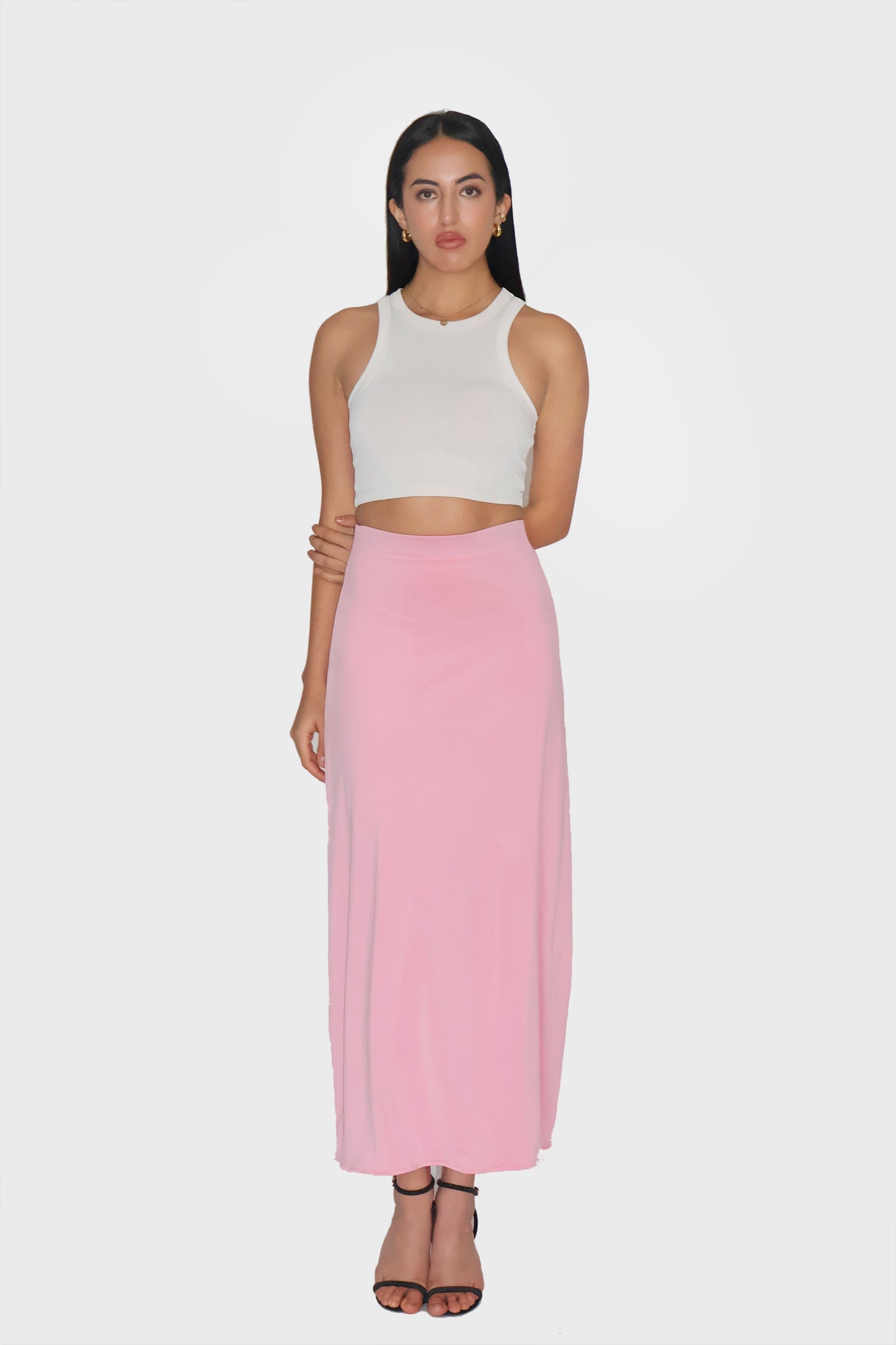 Pink Maxi Skirt - Cedar Skirt (Flamingo)