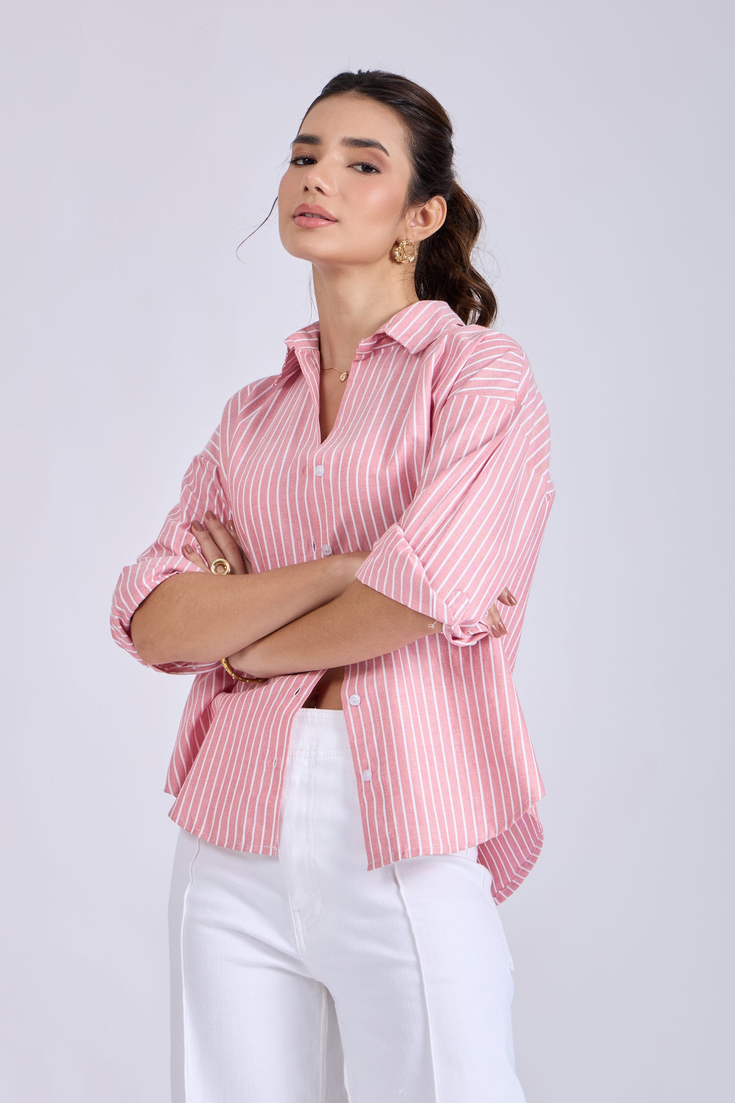 Red Striped Oversized Shirt – CANVA
