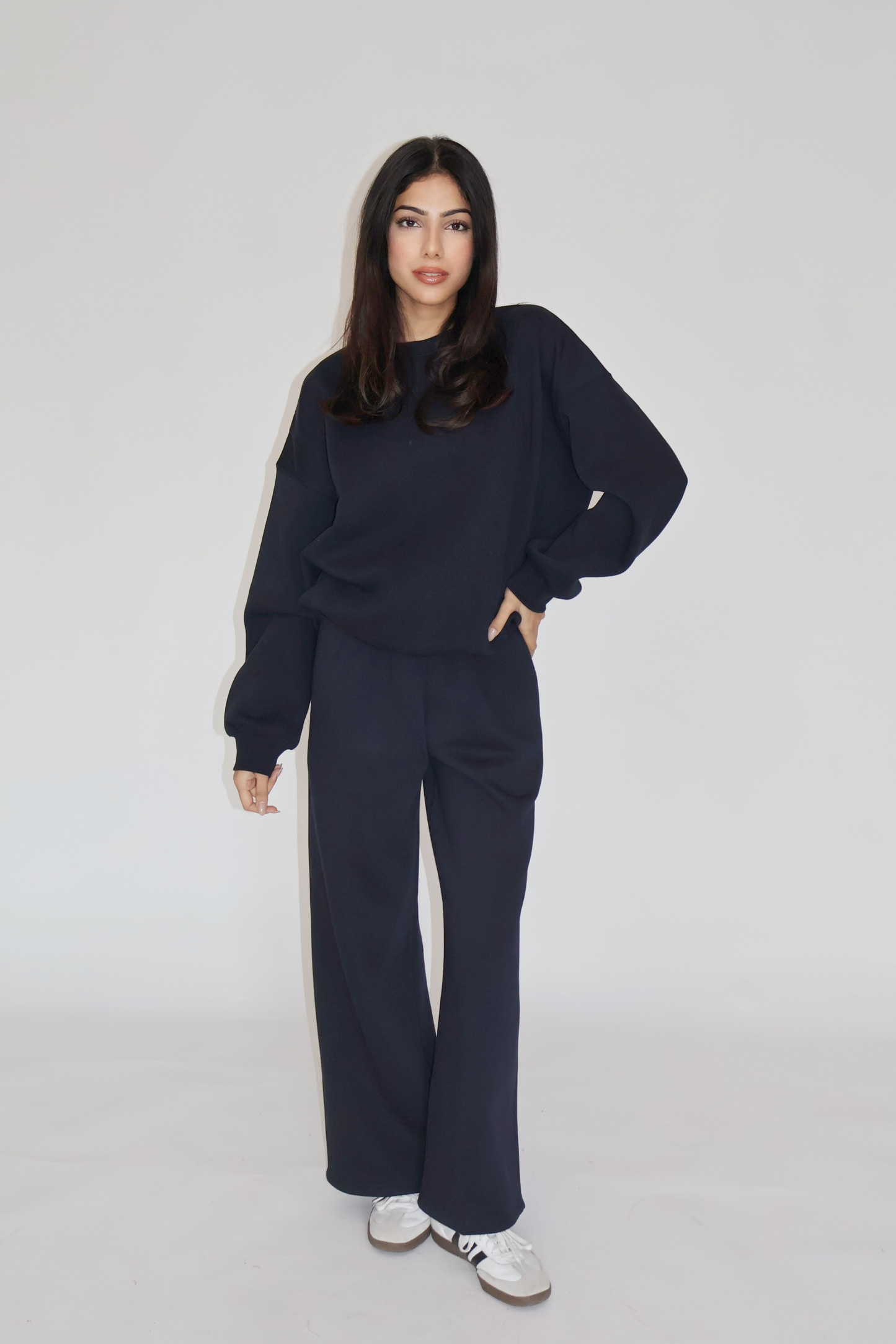 CREWNECK CO-ORD SET - (Navy)