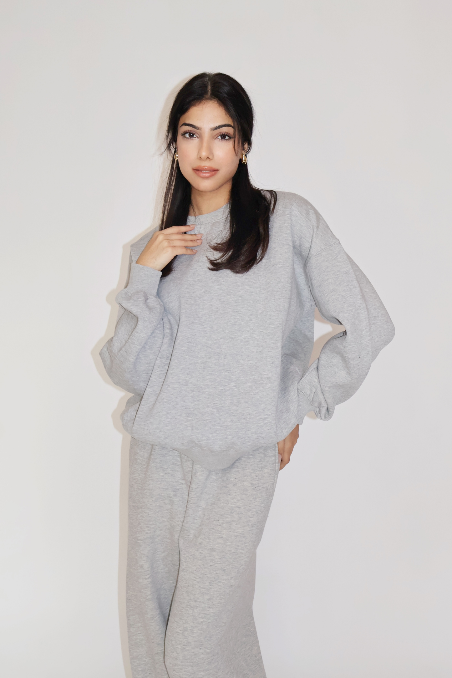 CREWNECK CO-ORD SET - (Gray)