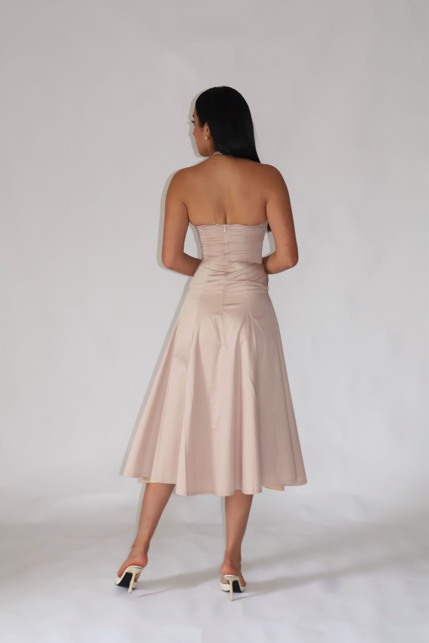 Sand Halter Neck Dress – LILY