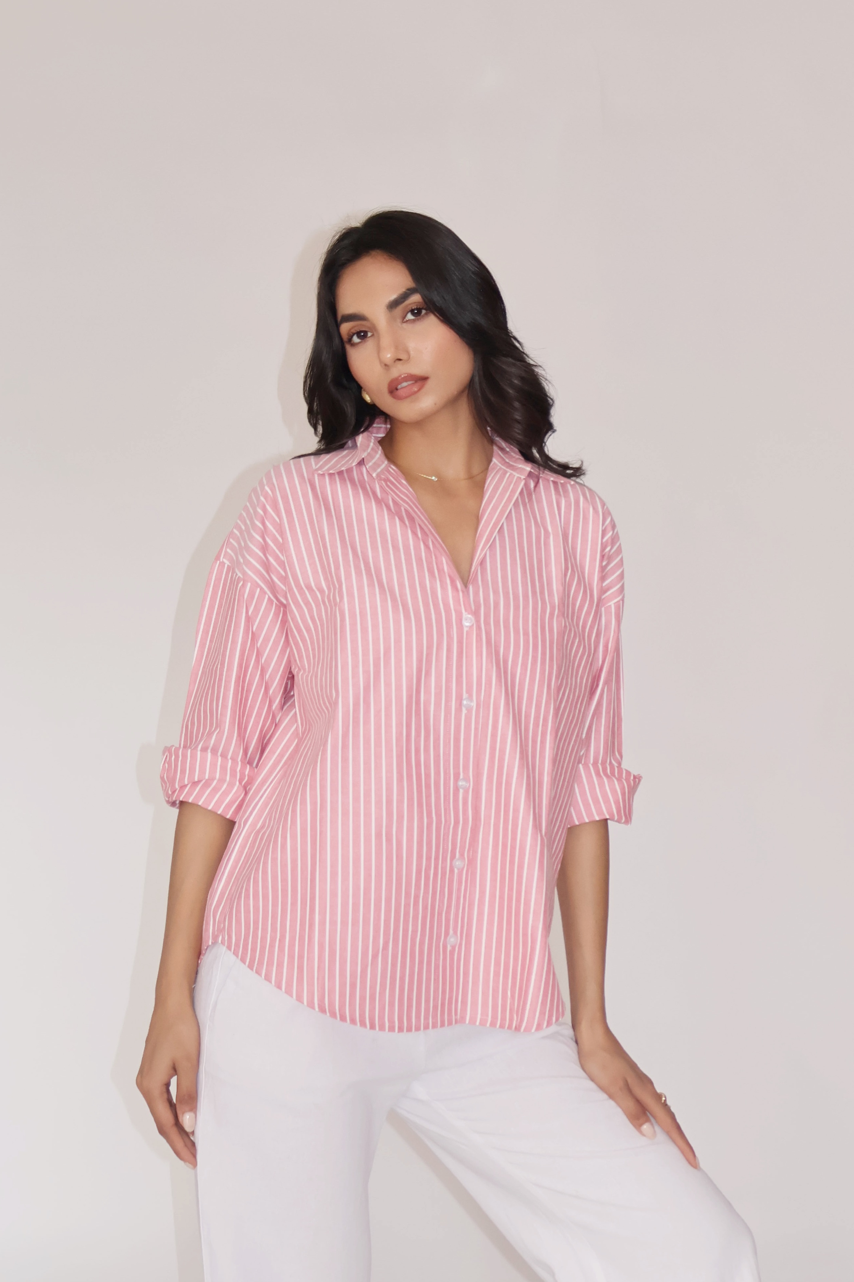 Red Striped Oversized Shirt – CANVA