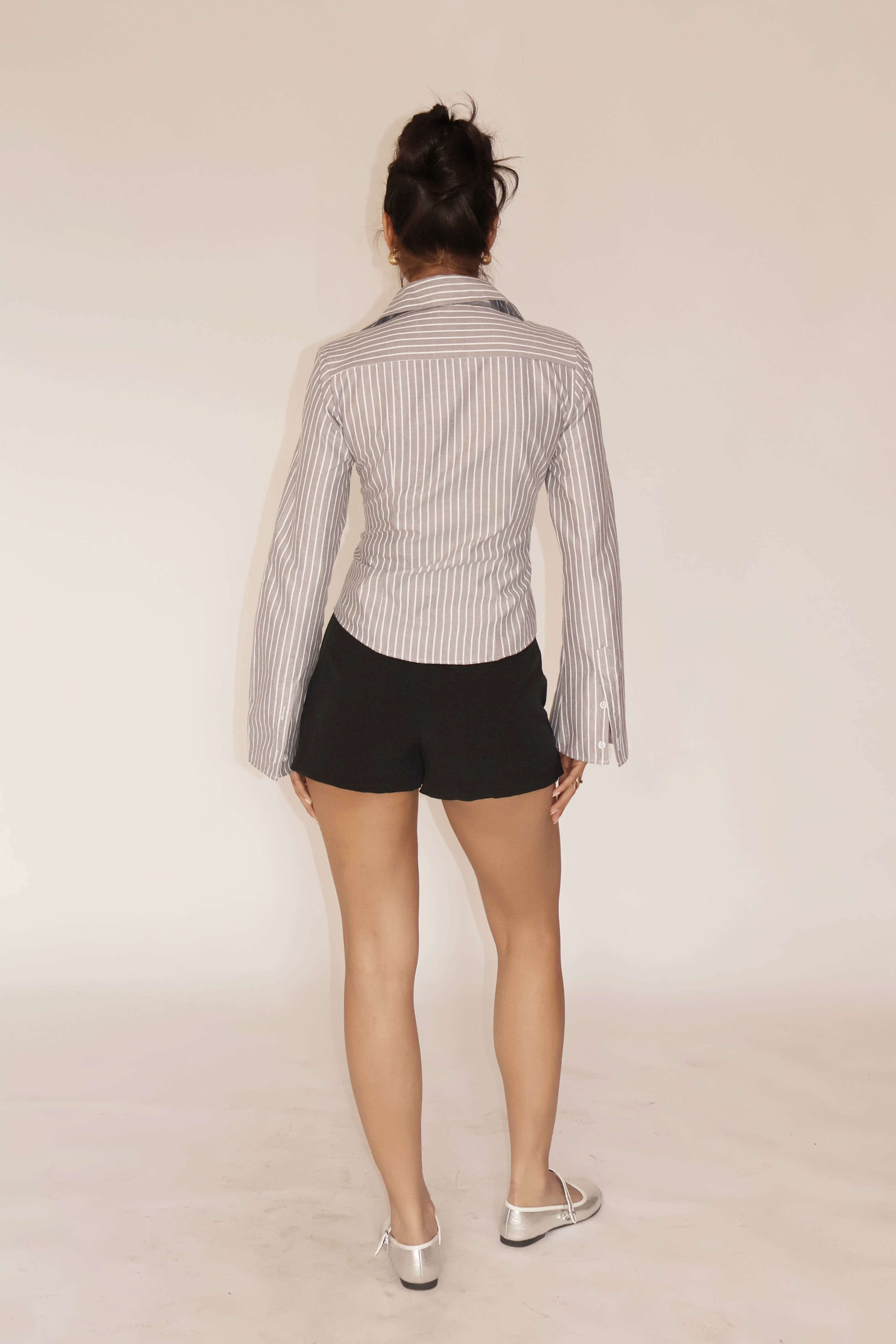 Slate Striped Fitted Shirt – IRIS