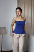 Saniya in Aperol Top Navy