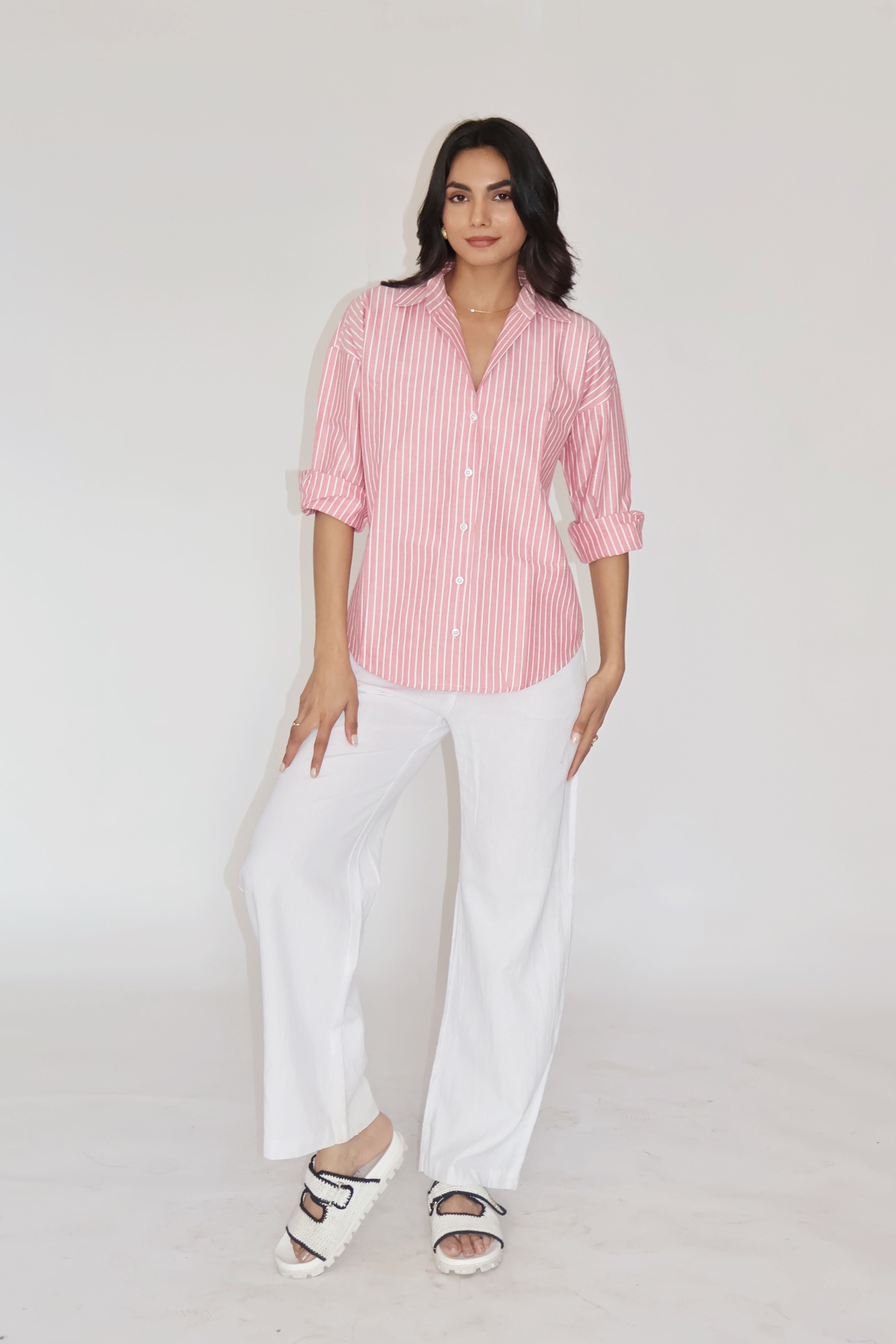 Red Striped Oversized Shirt – CANVA