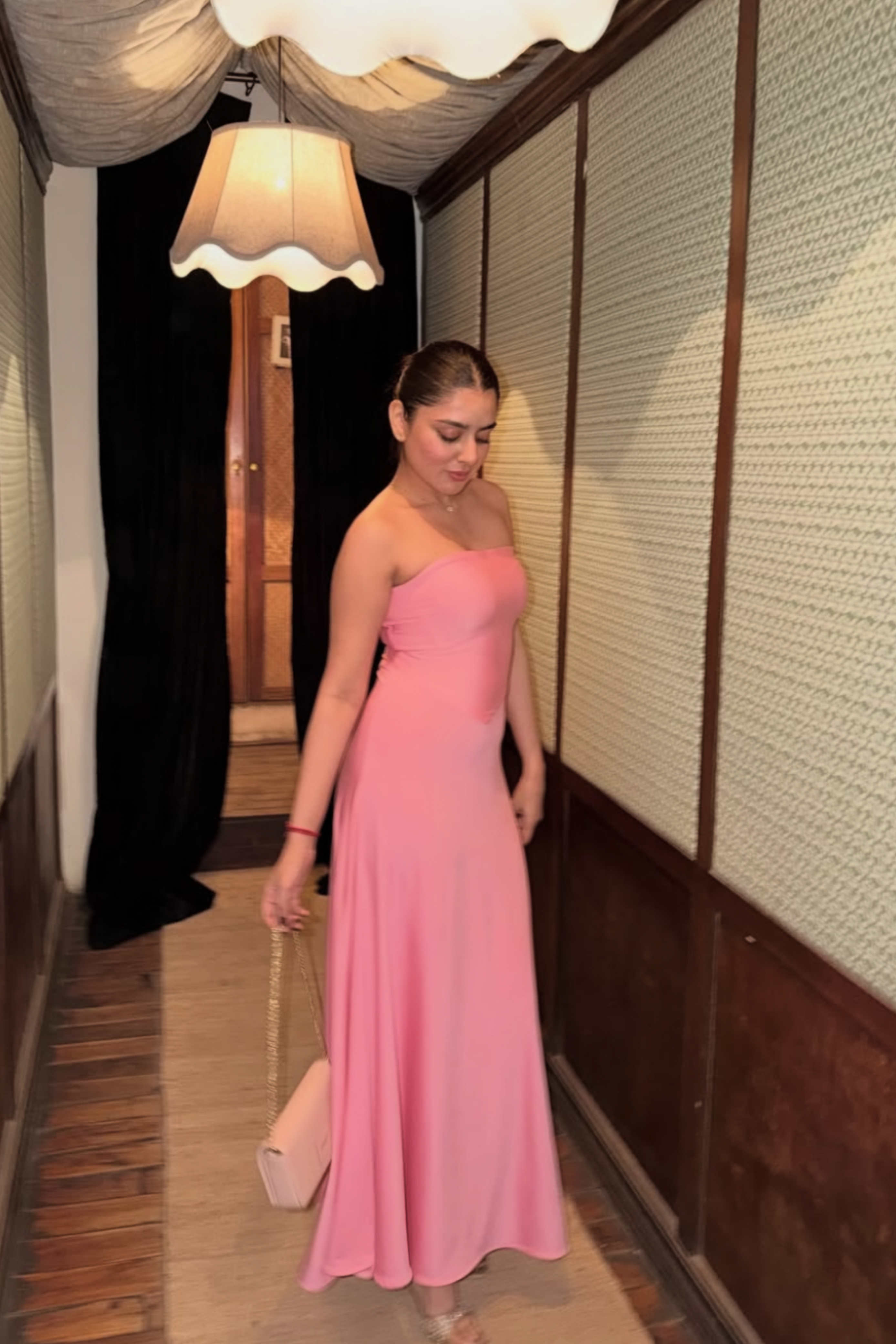 Nishtha in Pink Flare Tube Dress - Flow Dress (Flamingo)