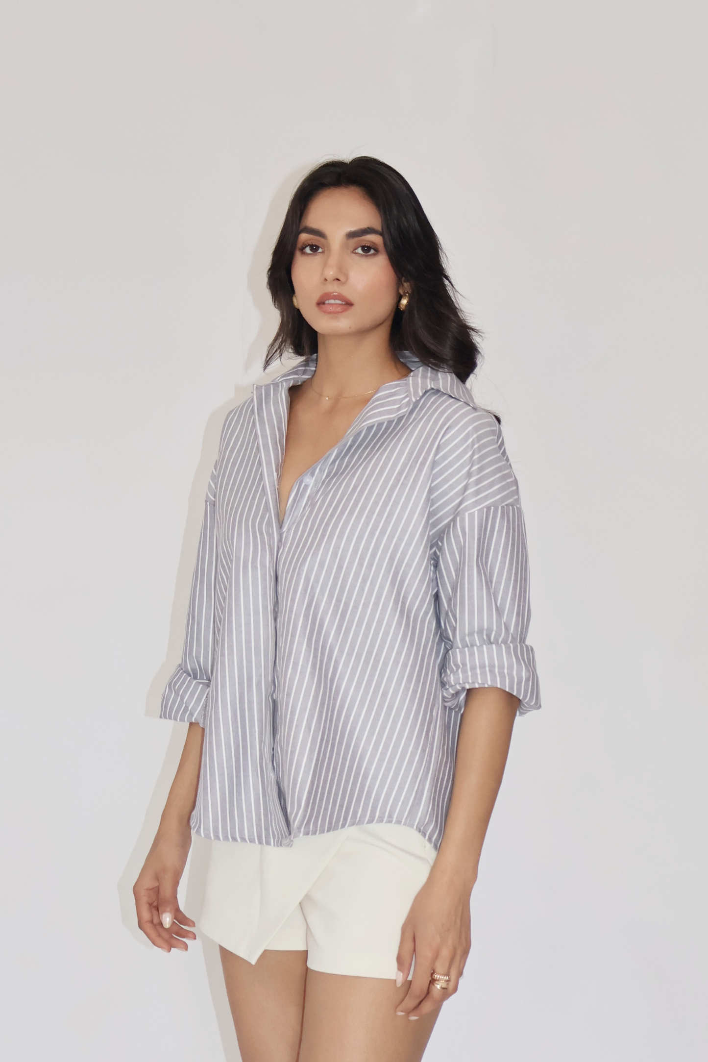 Slate Striped Oversized Shirt – CANVA