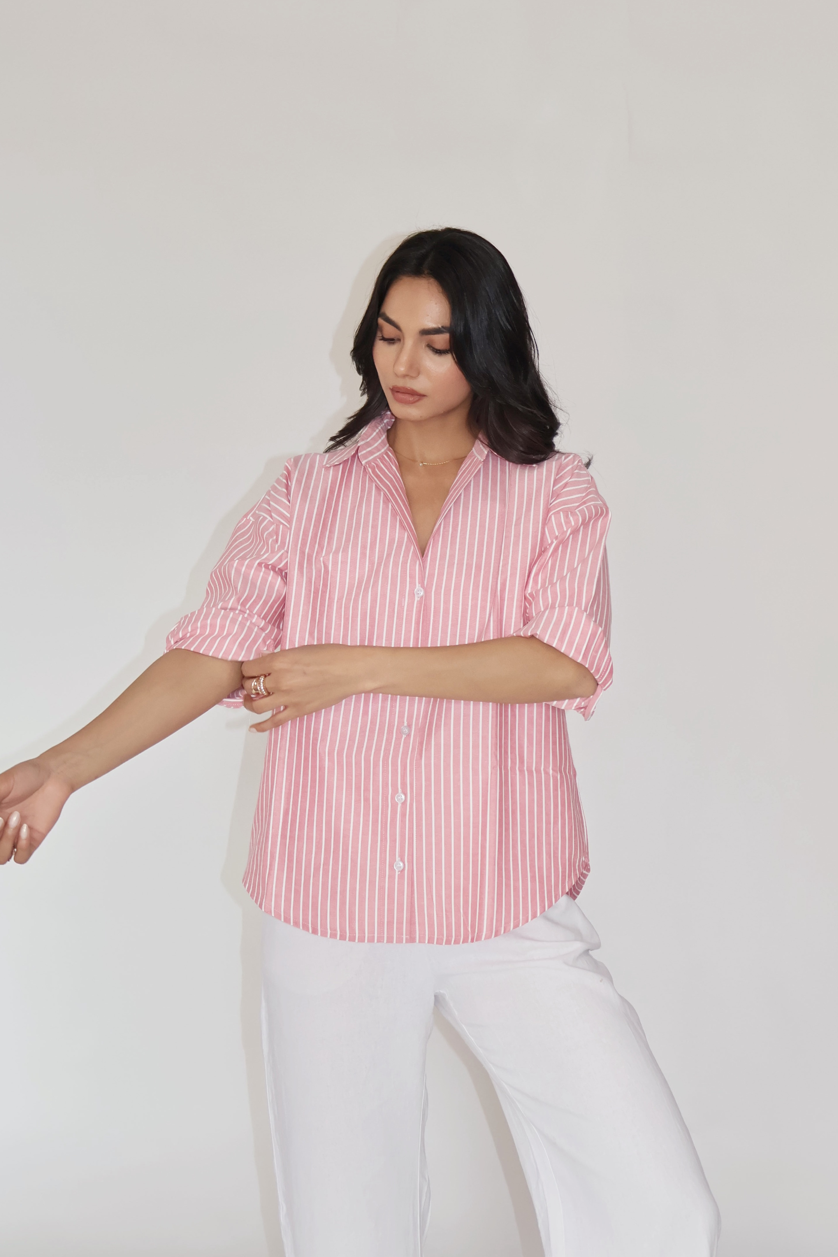 Red Striped Oversized Shirt – CANVA