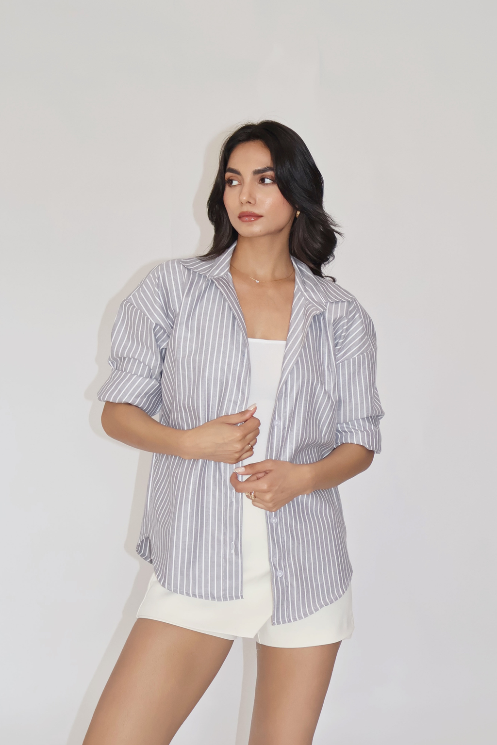 Slate Striped Oversized Shirt – CANVA