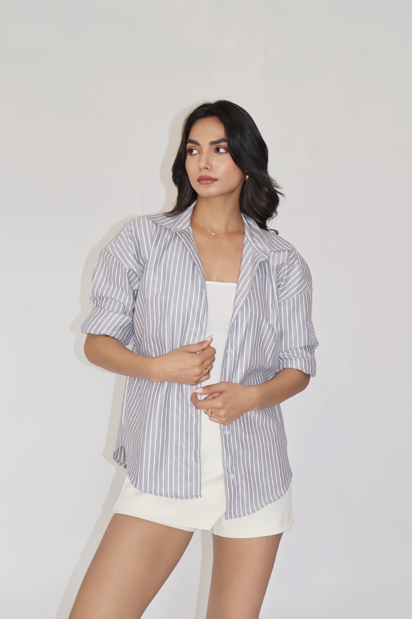 Slate Striped Oversized Shirt – CANVA