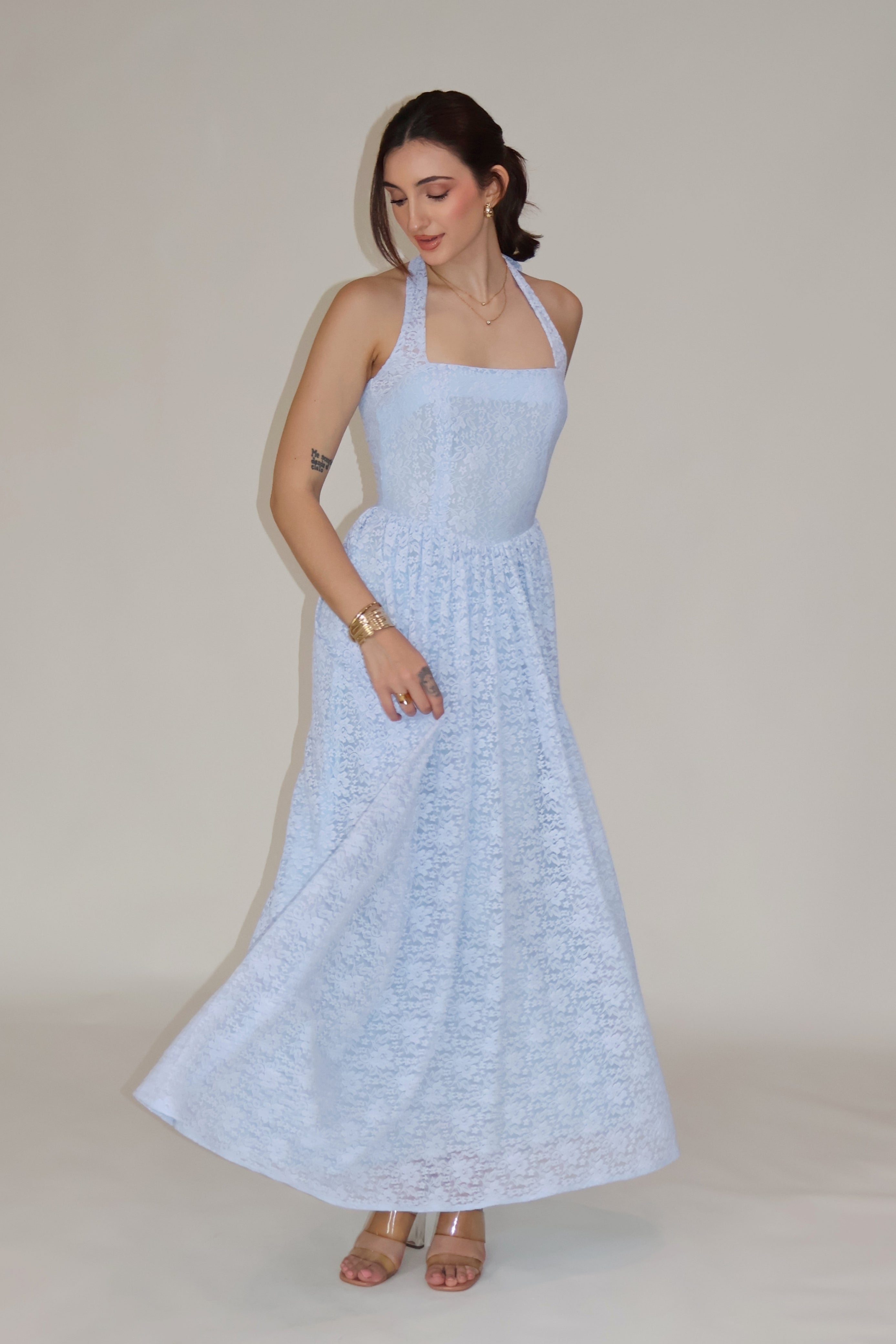PEONY DRESS - (Sky)