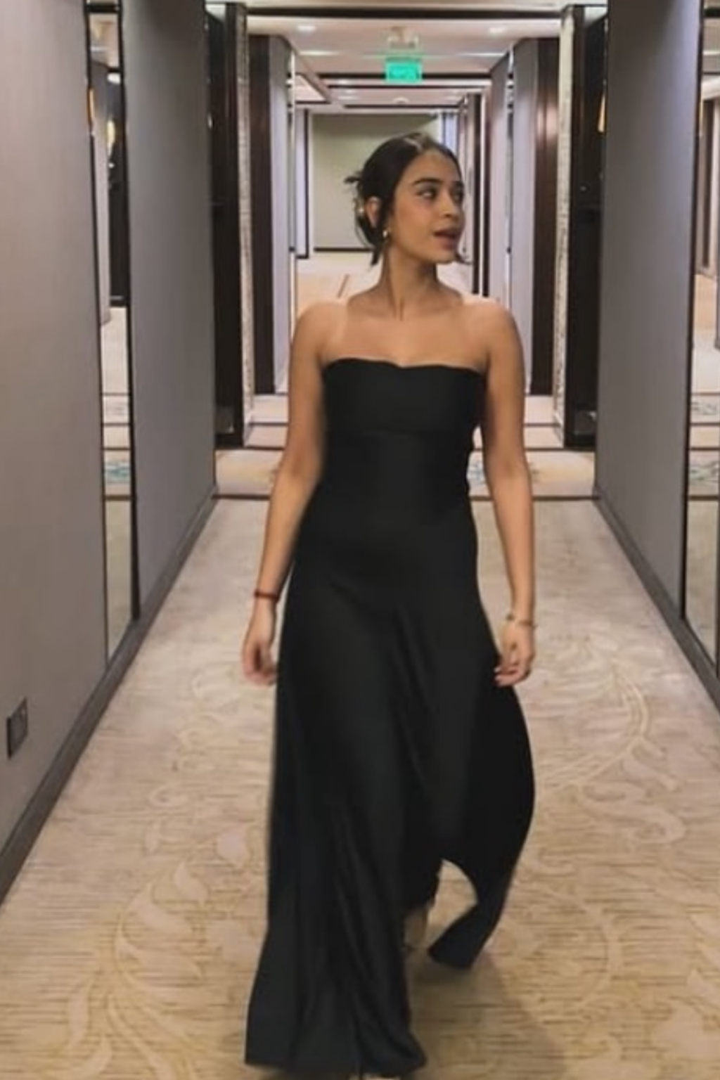 Parnika in Black Flare Tube Dress - Flow Dress (Onyx)
