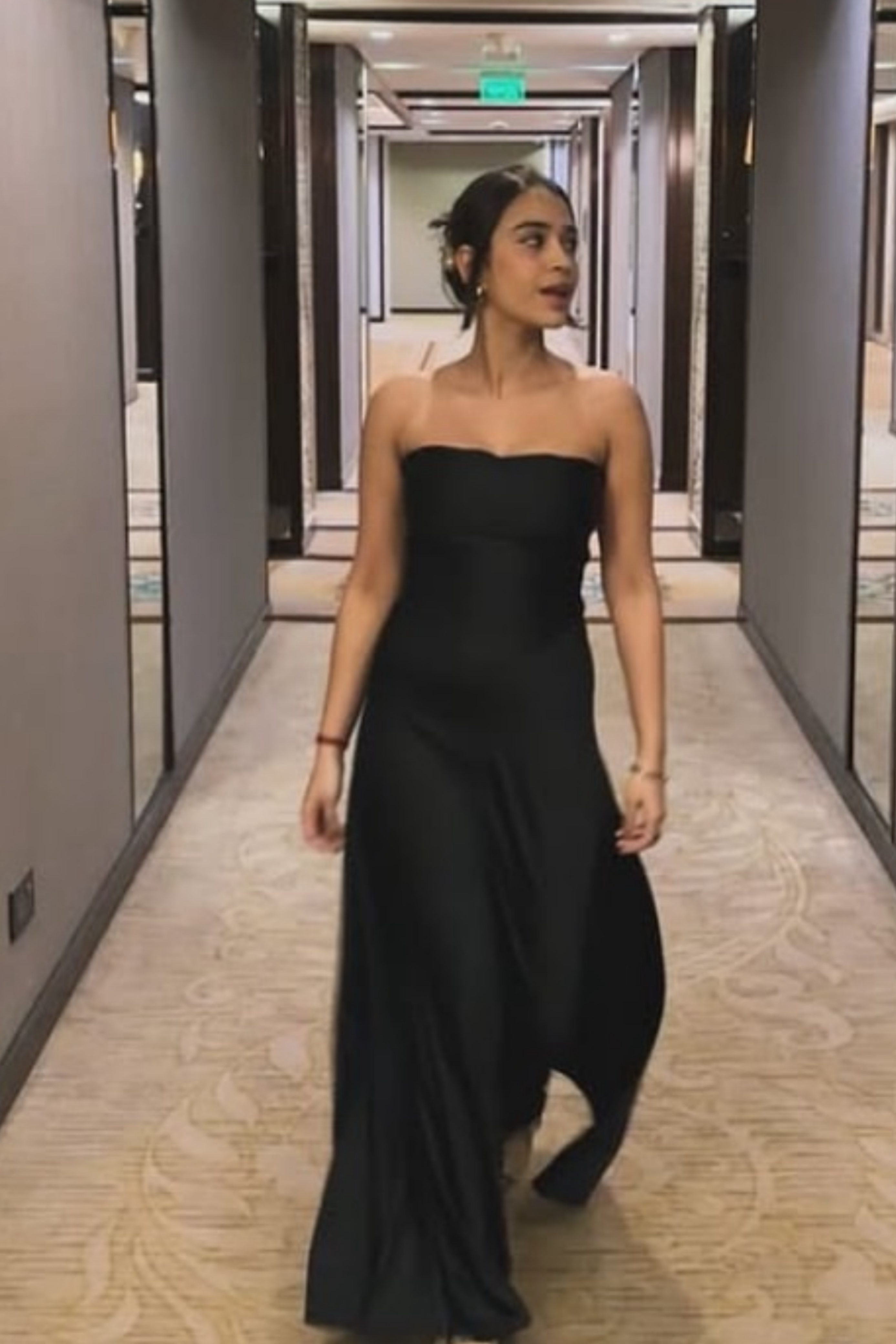 Parnika in Black Flare Tube Dress - Flow Dress (Onyx)