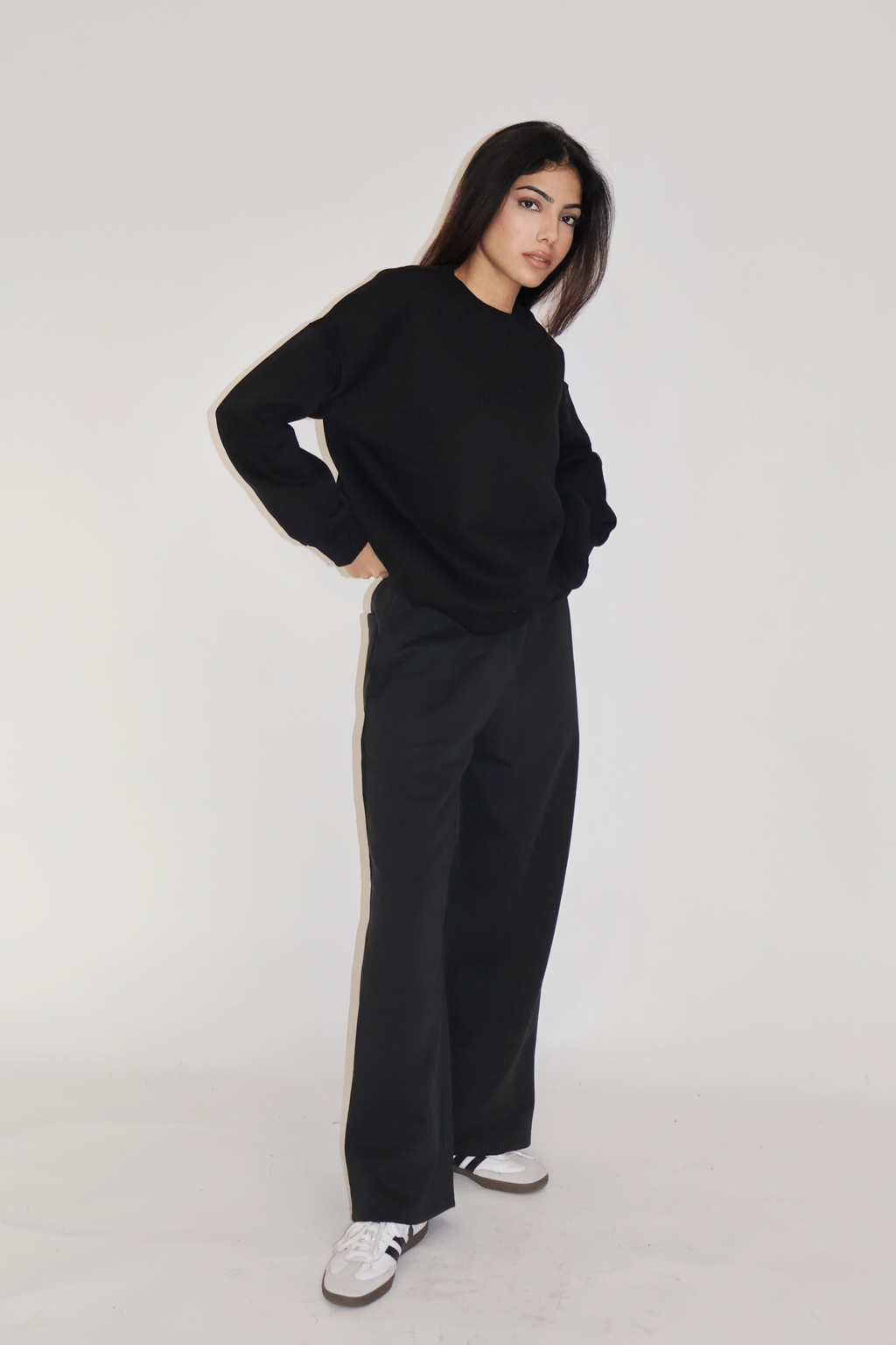 CREWNECK CO-ORD SET - (Black)