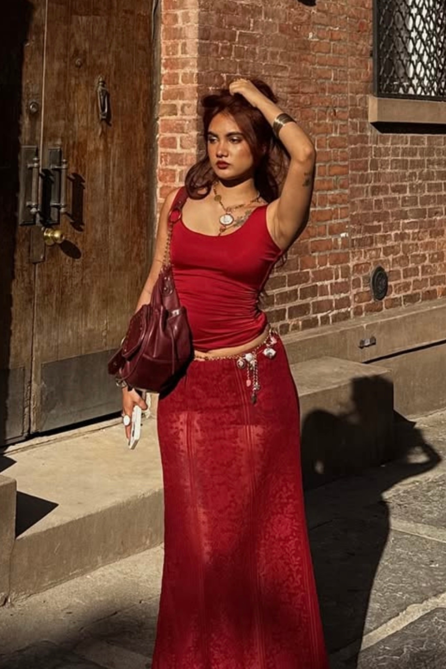 Reem in quill cherry