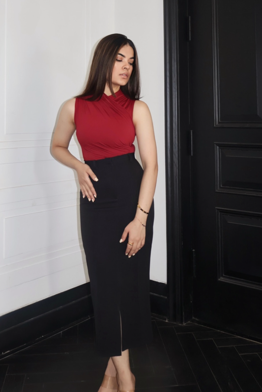 Kujum in glint bodysuit cherry