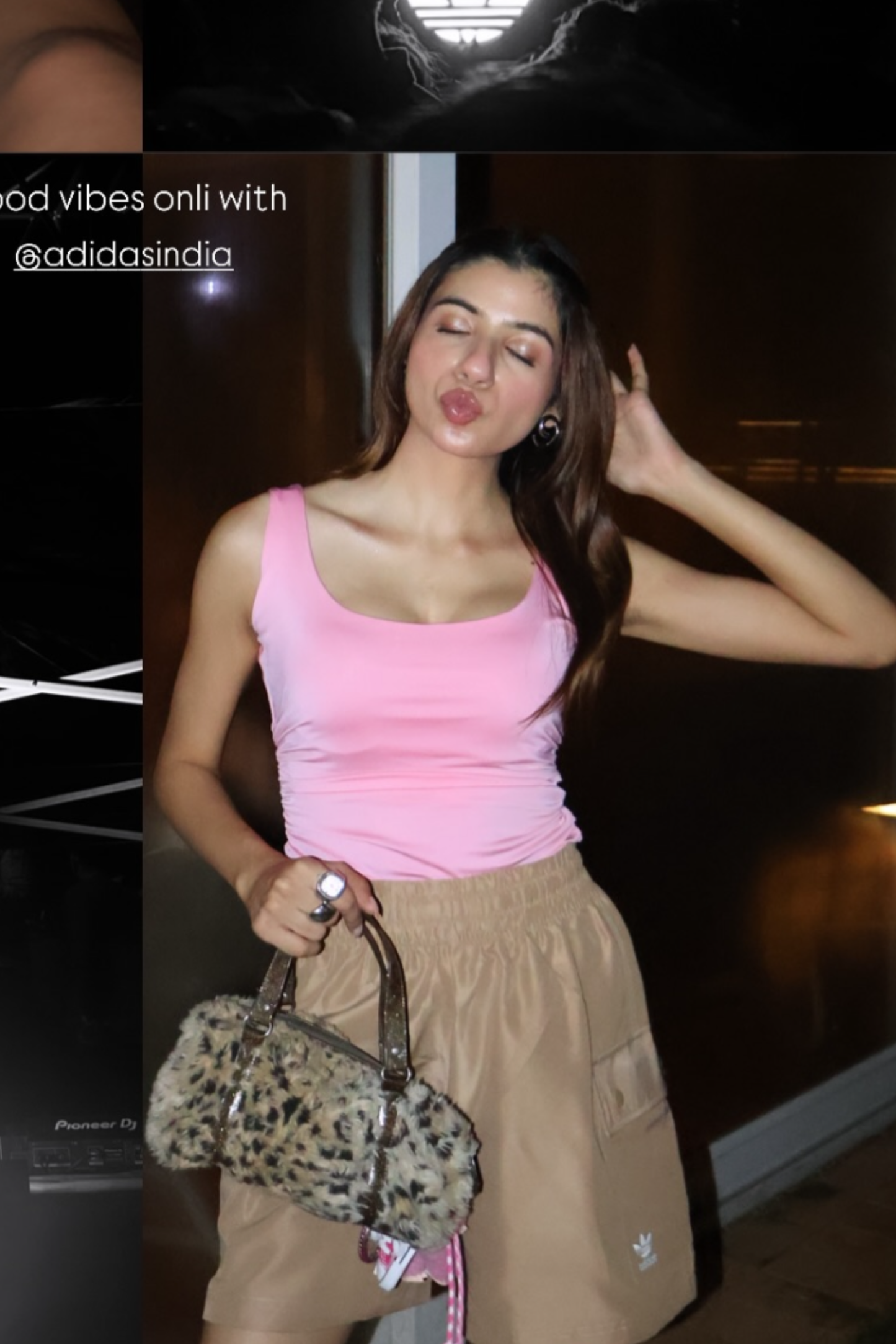 Aakanksha in quill top flamingo