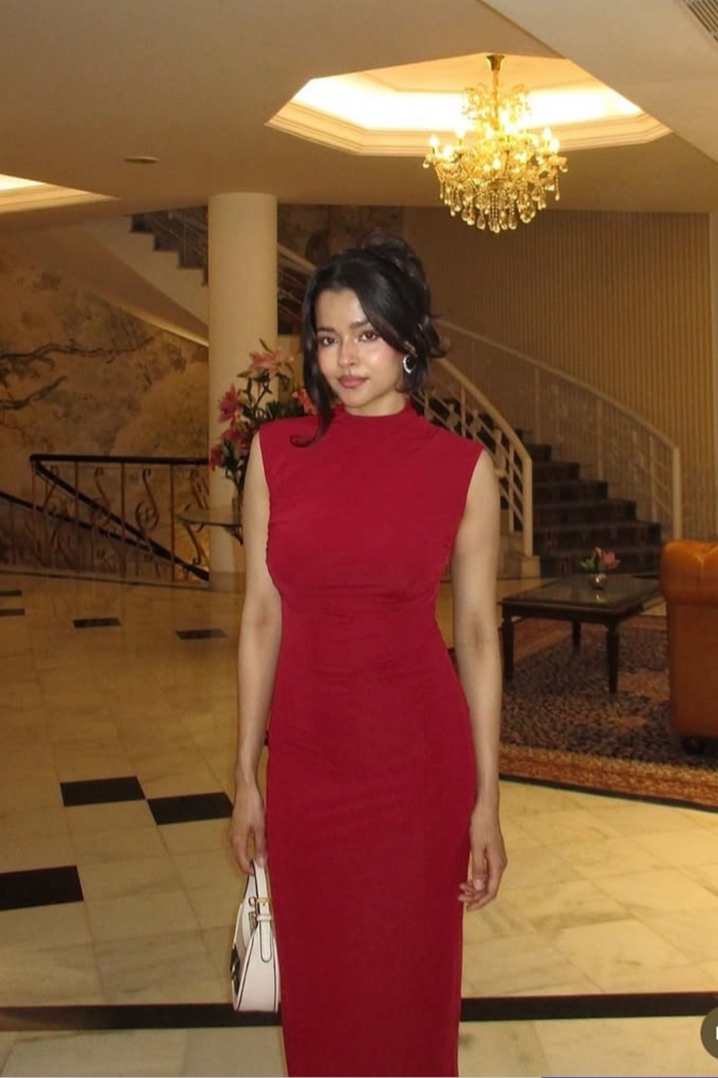 Tiya Rao in zephyr dress cherry