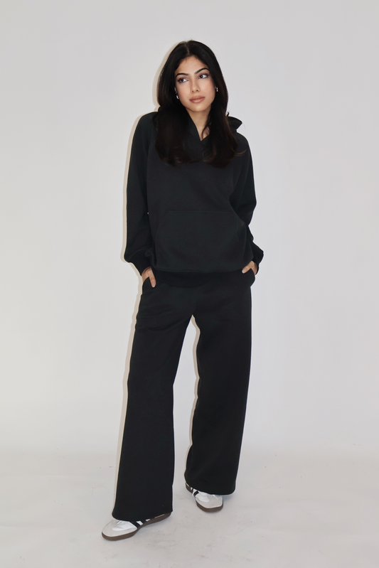 HOODIE CO-ORD SET - (Black)