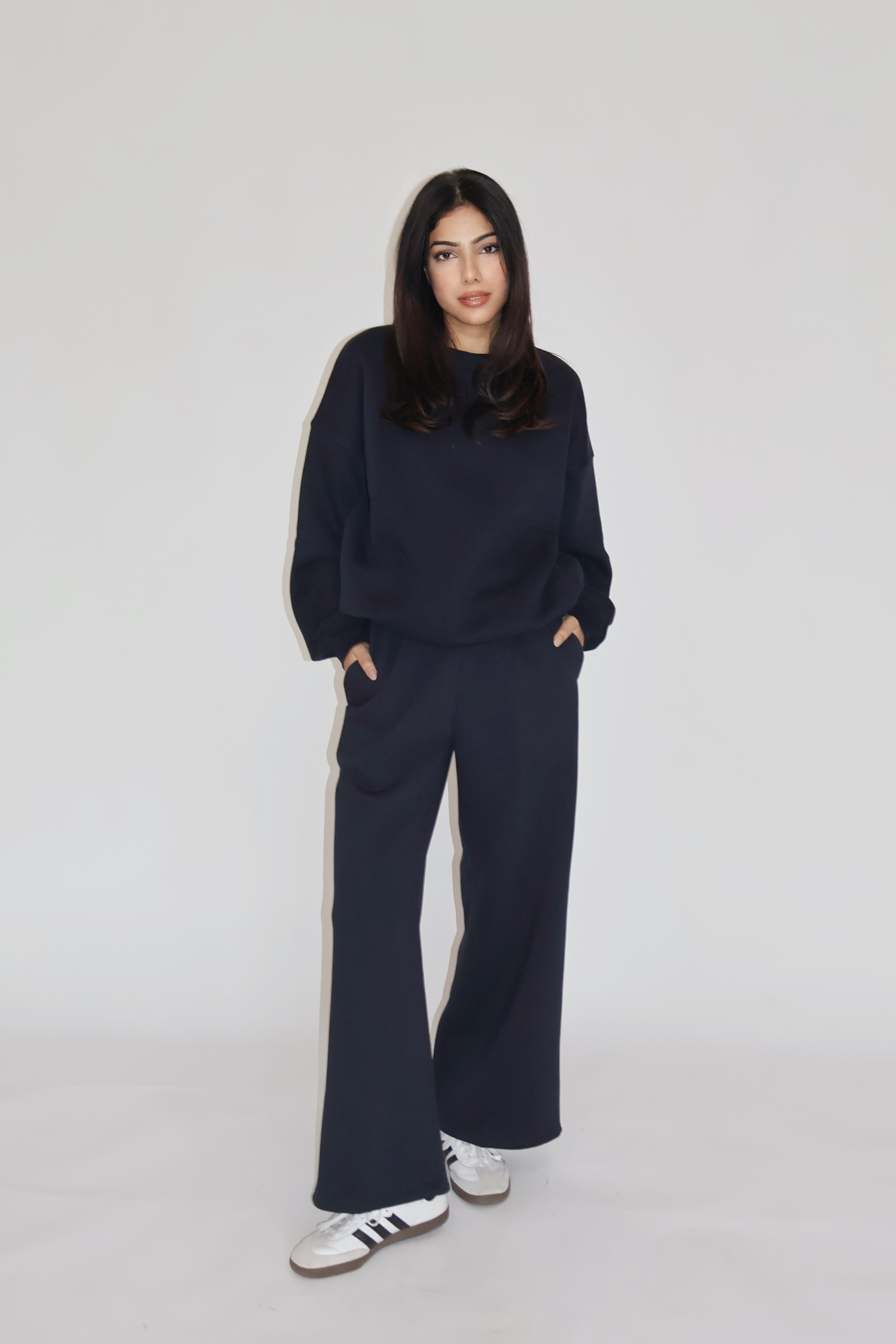 CREWNECK CO-ORD SET - (Navy)