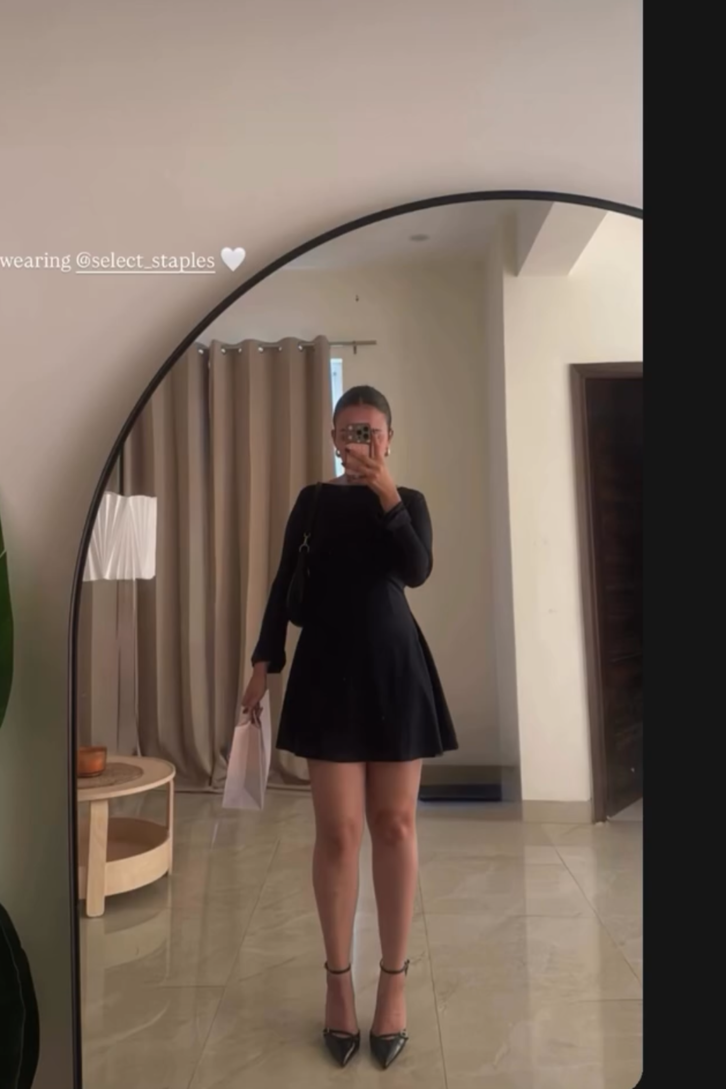 Shruti in Blair dress onyx