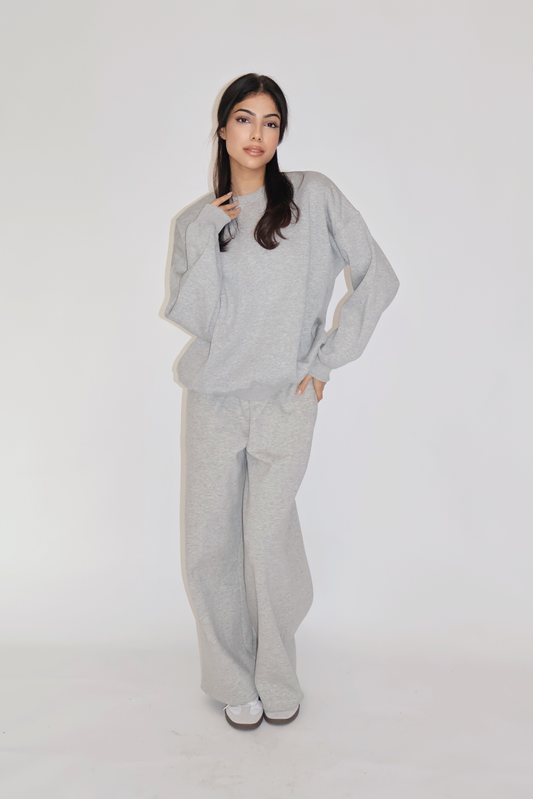 CREWNECK CO-ORD SET - (Gray)