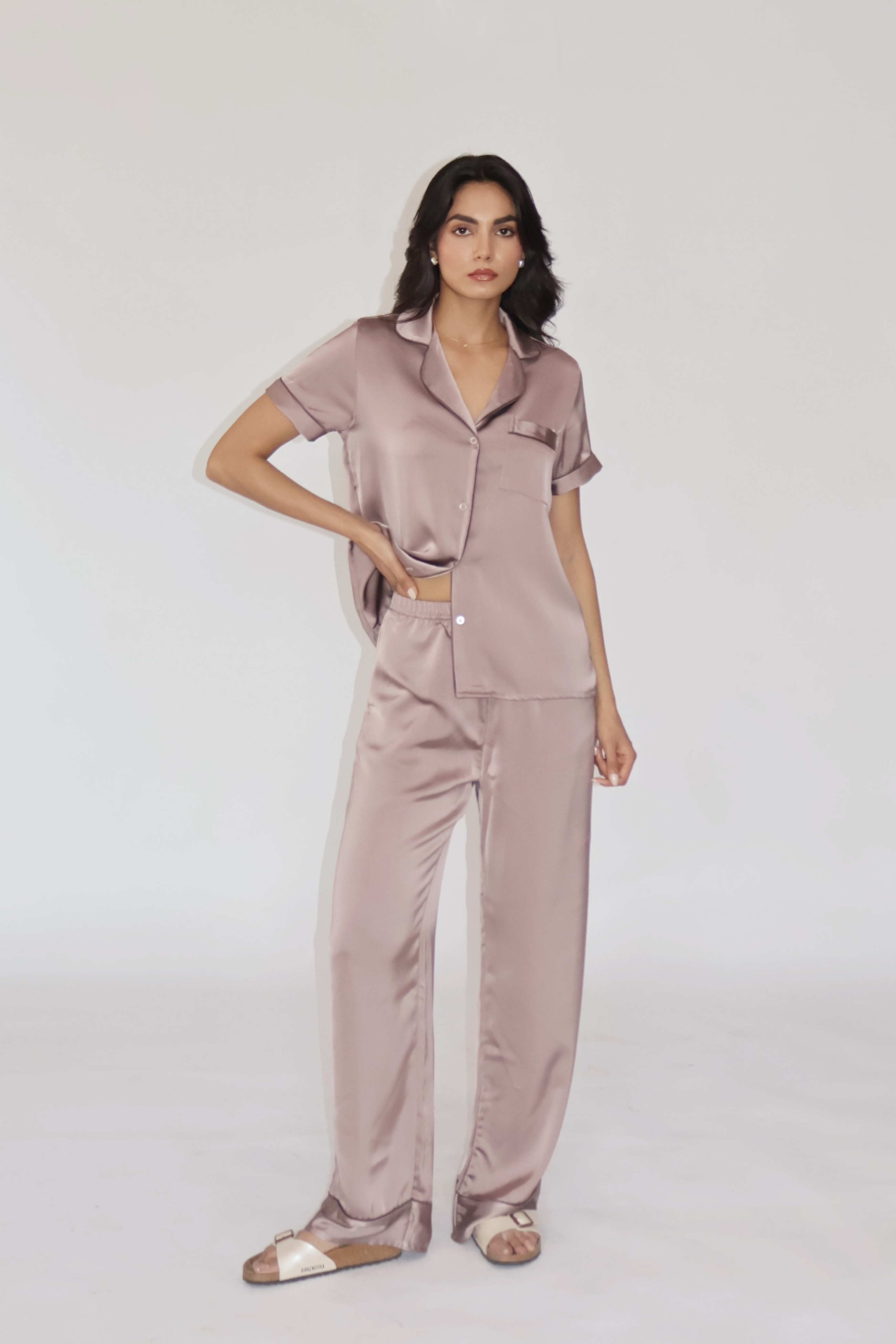 BUTTER SILK PJ SET - (Coco)