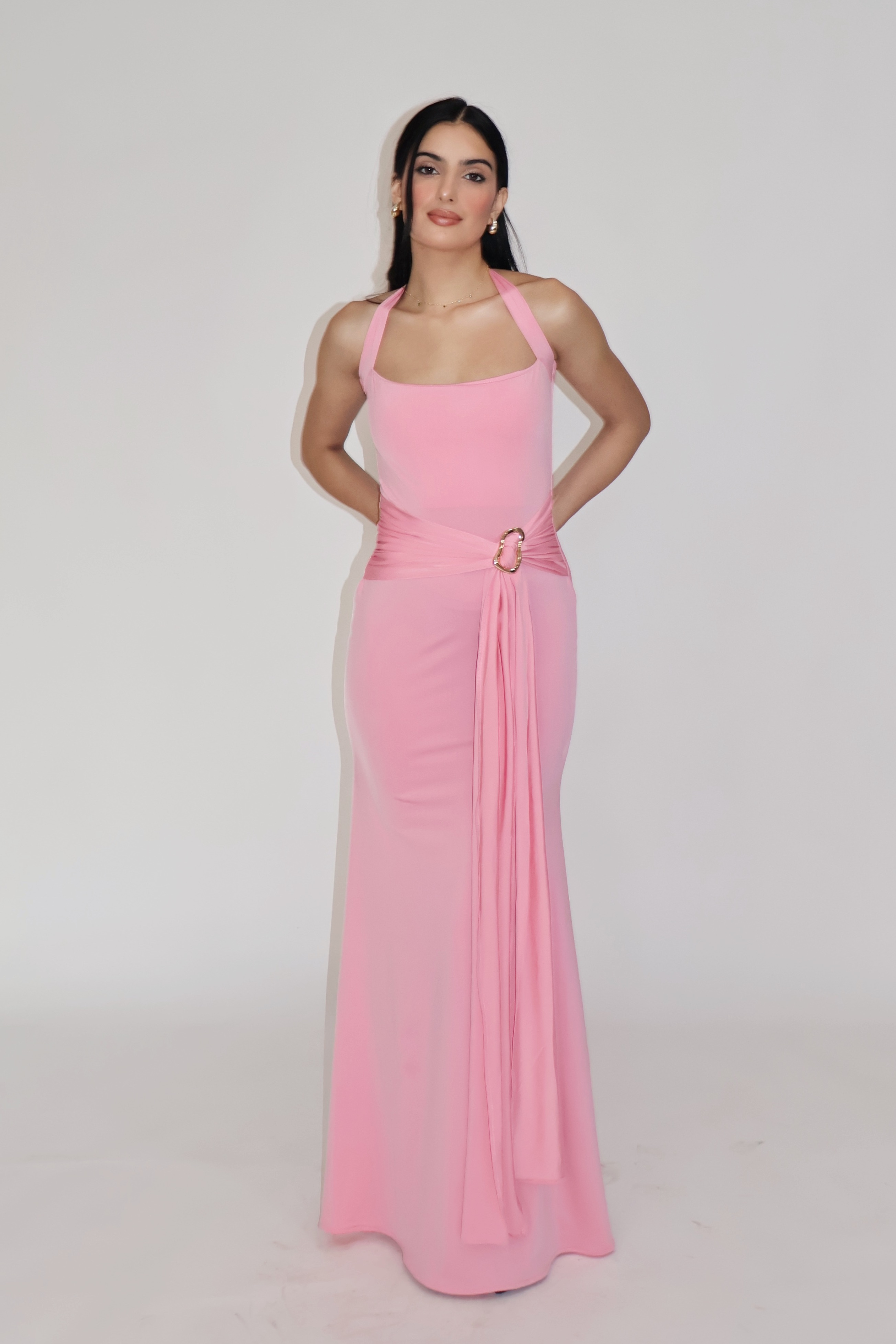 MIMOSA DRESS - (Flamingo)