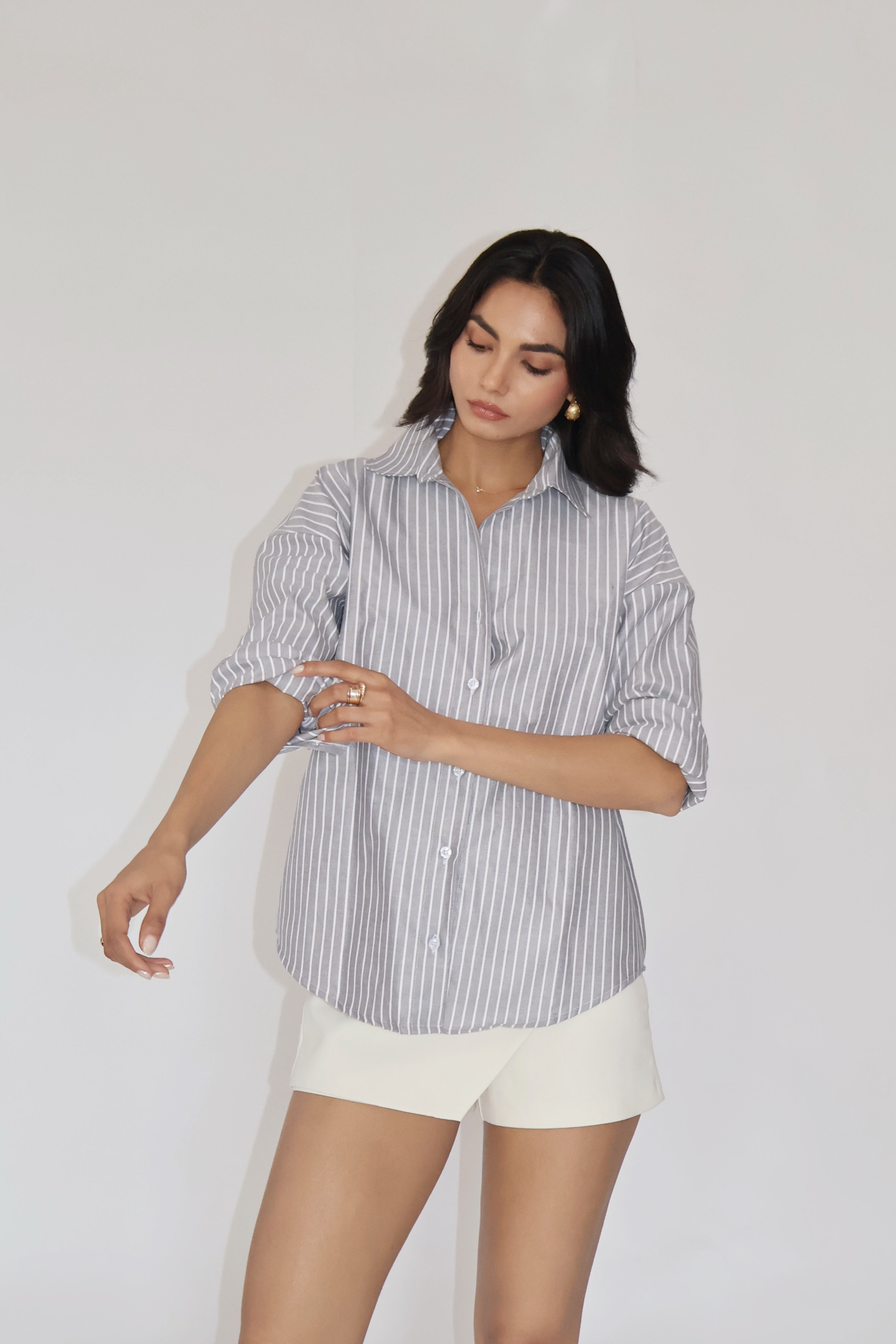 Slate Striped Oversized Shirt – CANVA
