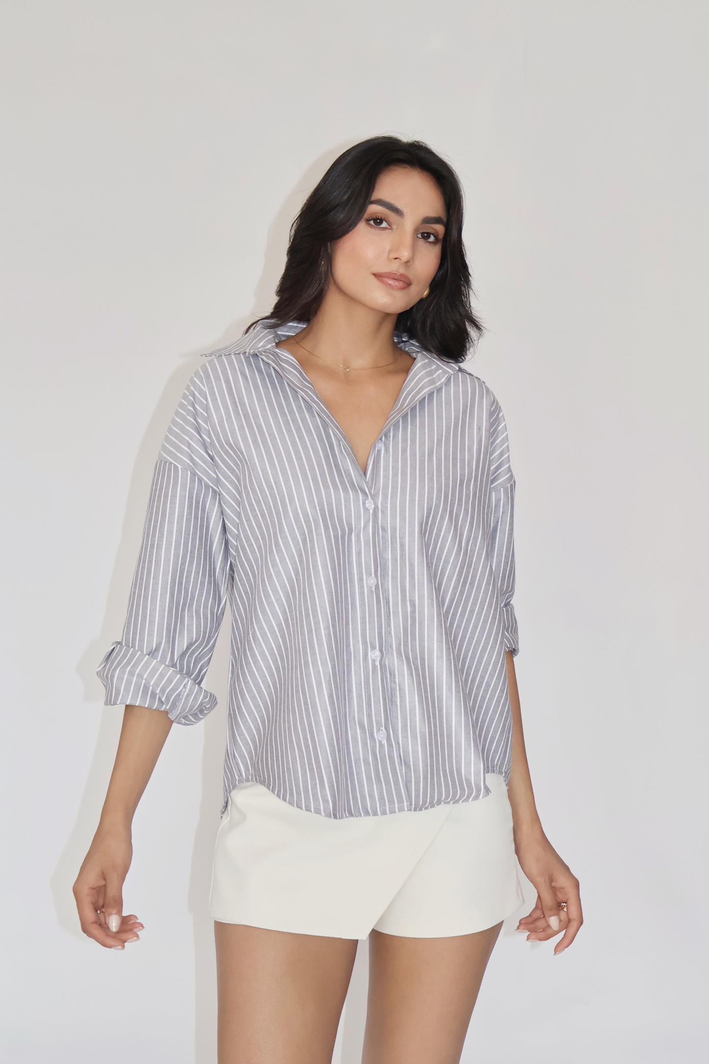 Slate Striped Oversized Shirt – CANVA