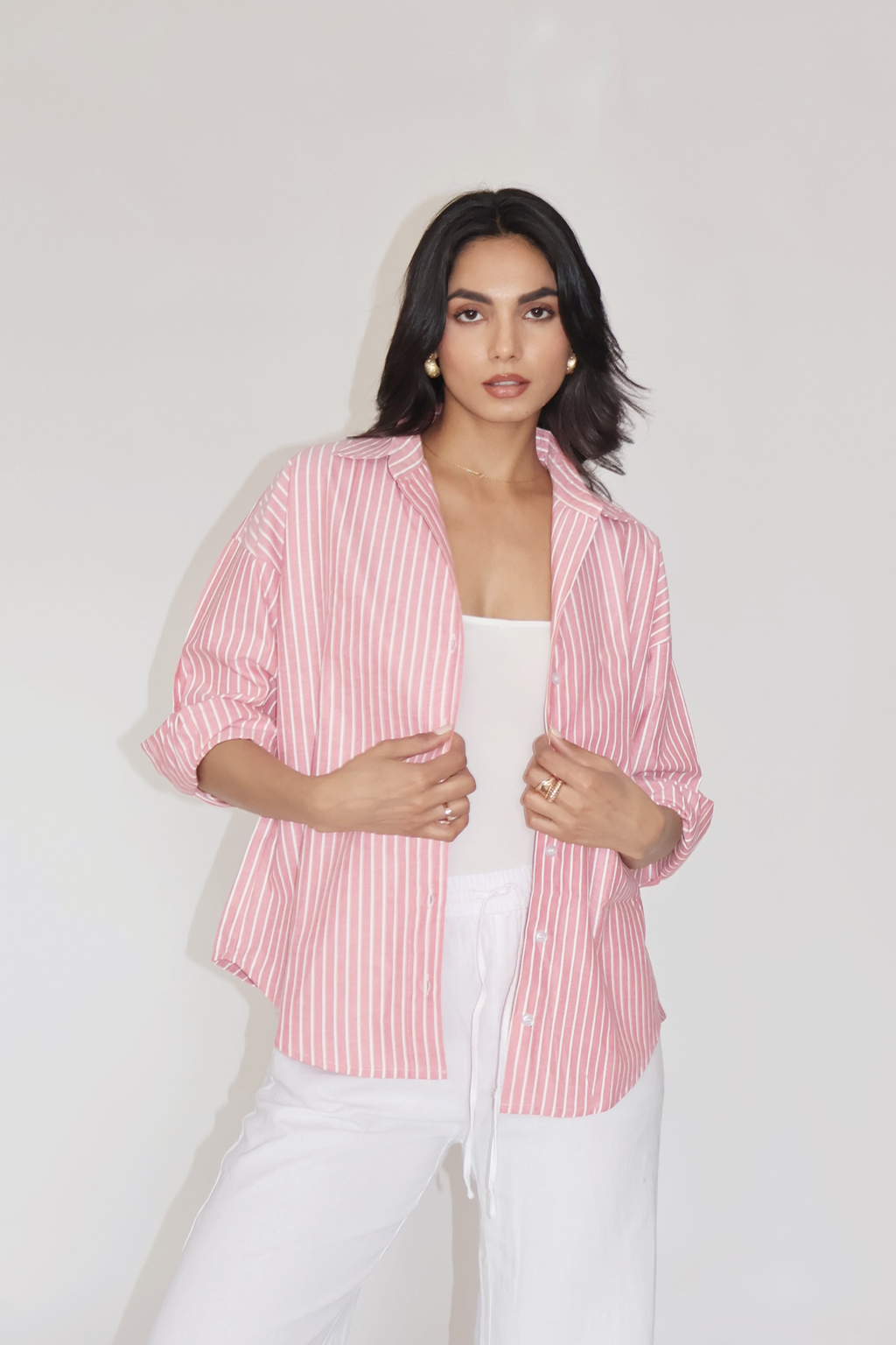 Red Striped Oversized Shirt – CANVA